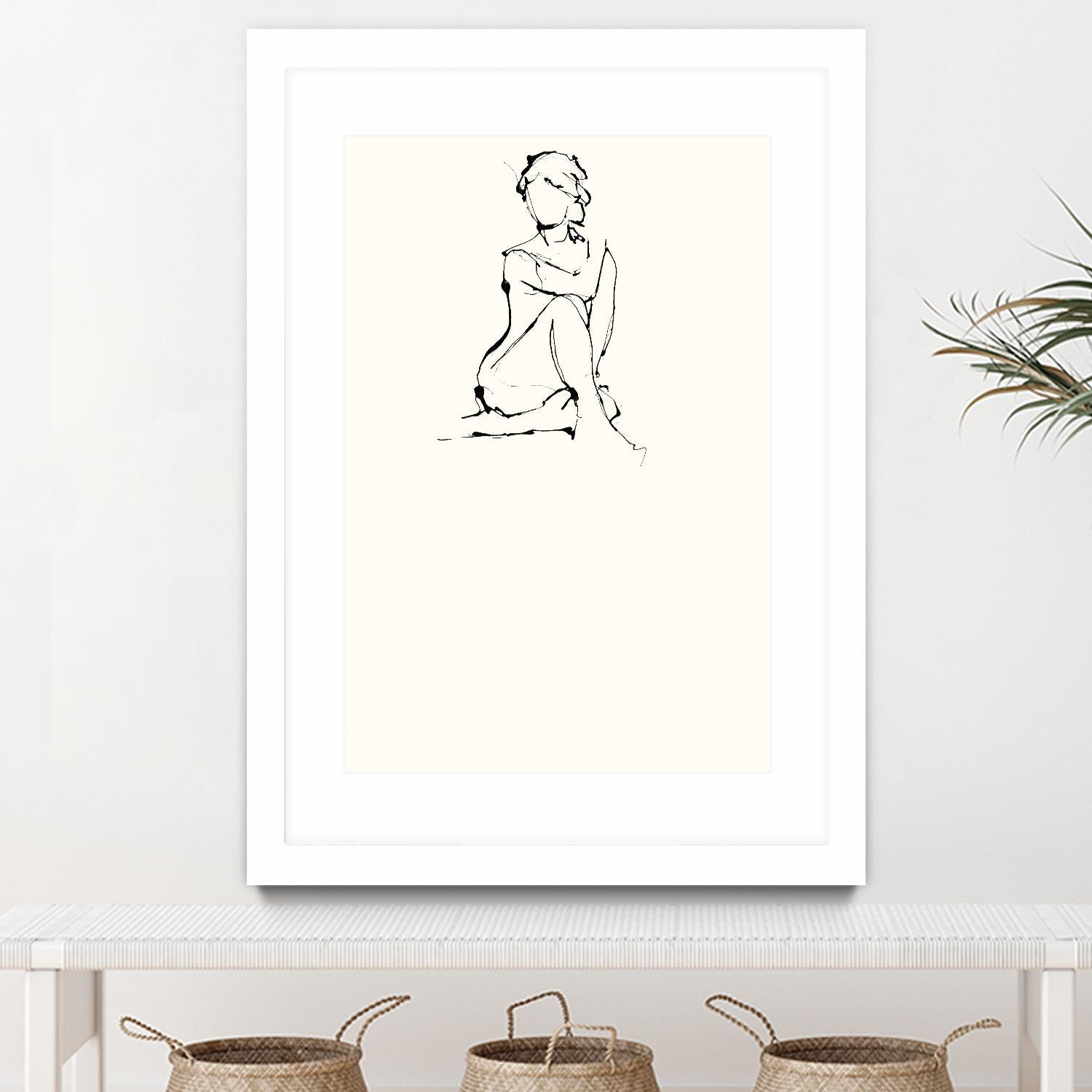 Contour Figure 2 by Stefano Altamura on GIANT ART - white black & white corps nu