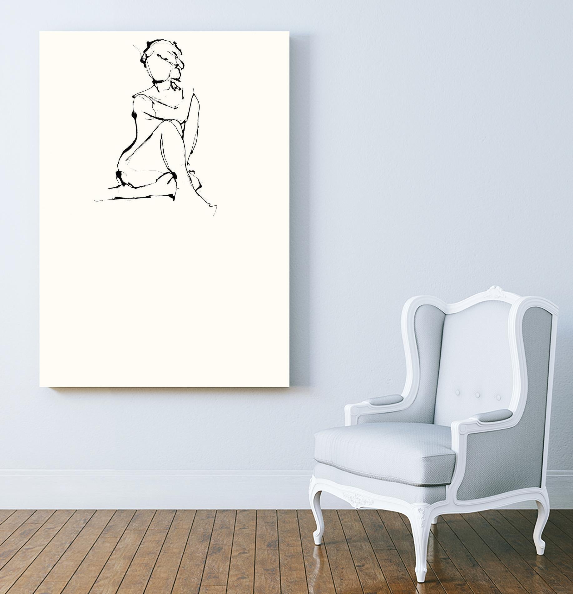 Contour Figure 2 by Stefano Altamura on GIANT ART - white black & white corps nu