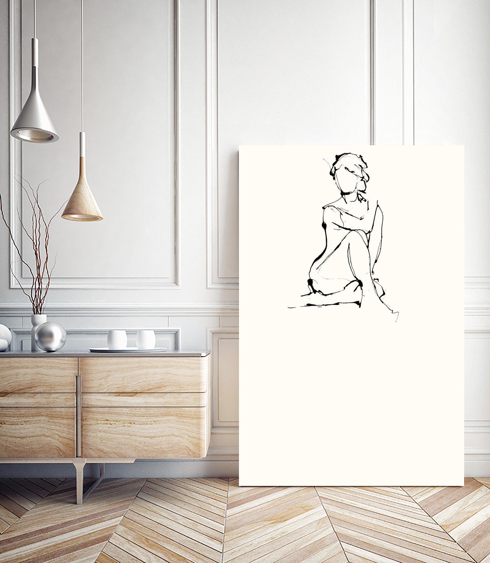 Contour Figure 2 by Stefano Altamura on GIANT ART - white black & white corps nu