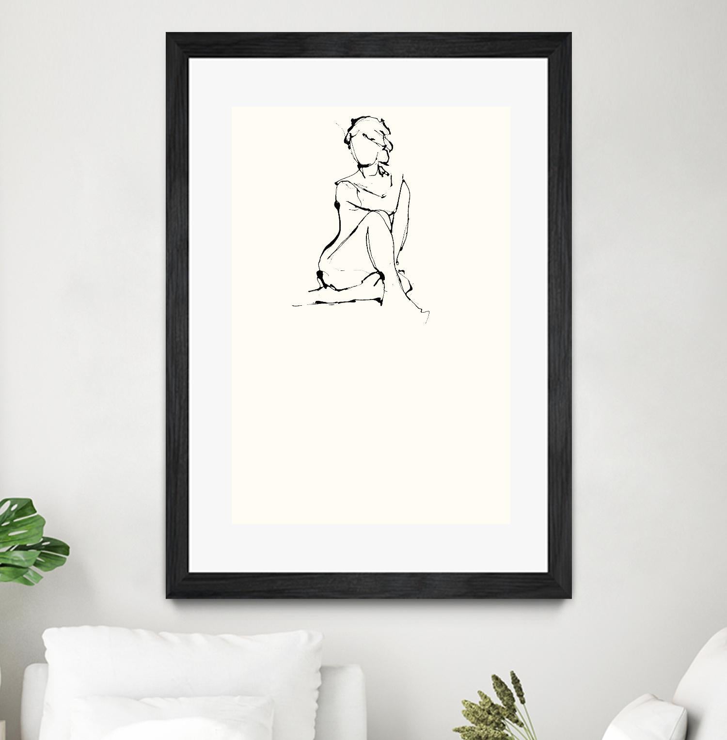 Contour Figure 2 by Stefano Altamura on GIANT ART - white black & white corps nu