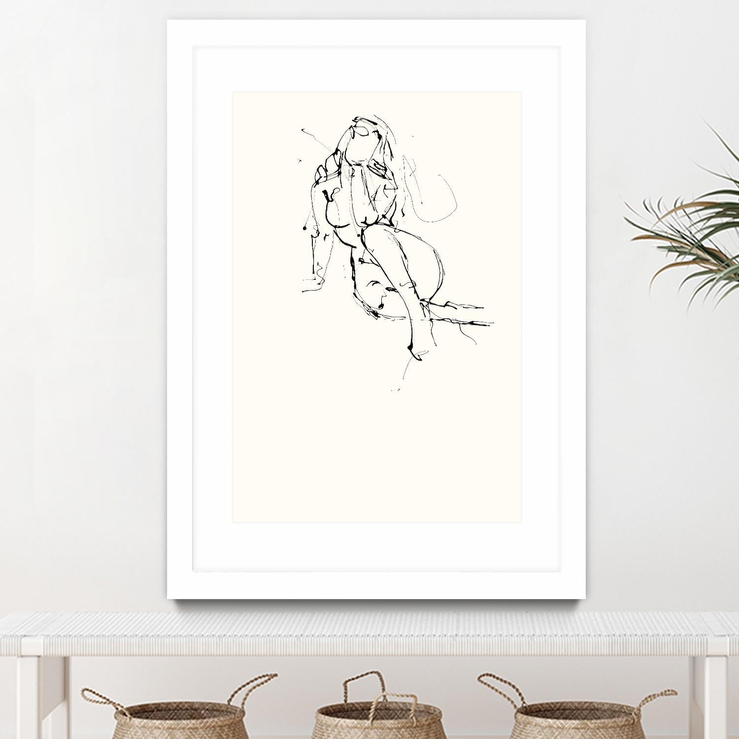 Contour Figure 9 by Stefano Altamura on GIANT ART - white black & white corps nu