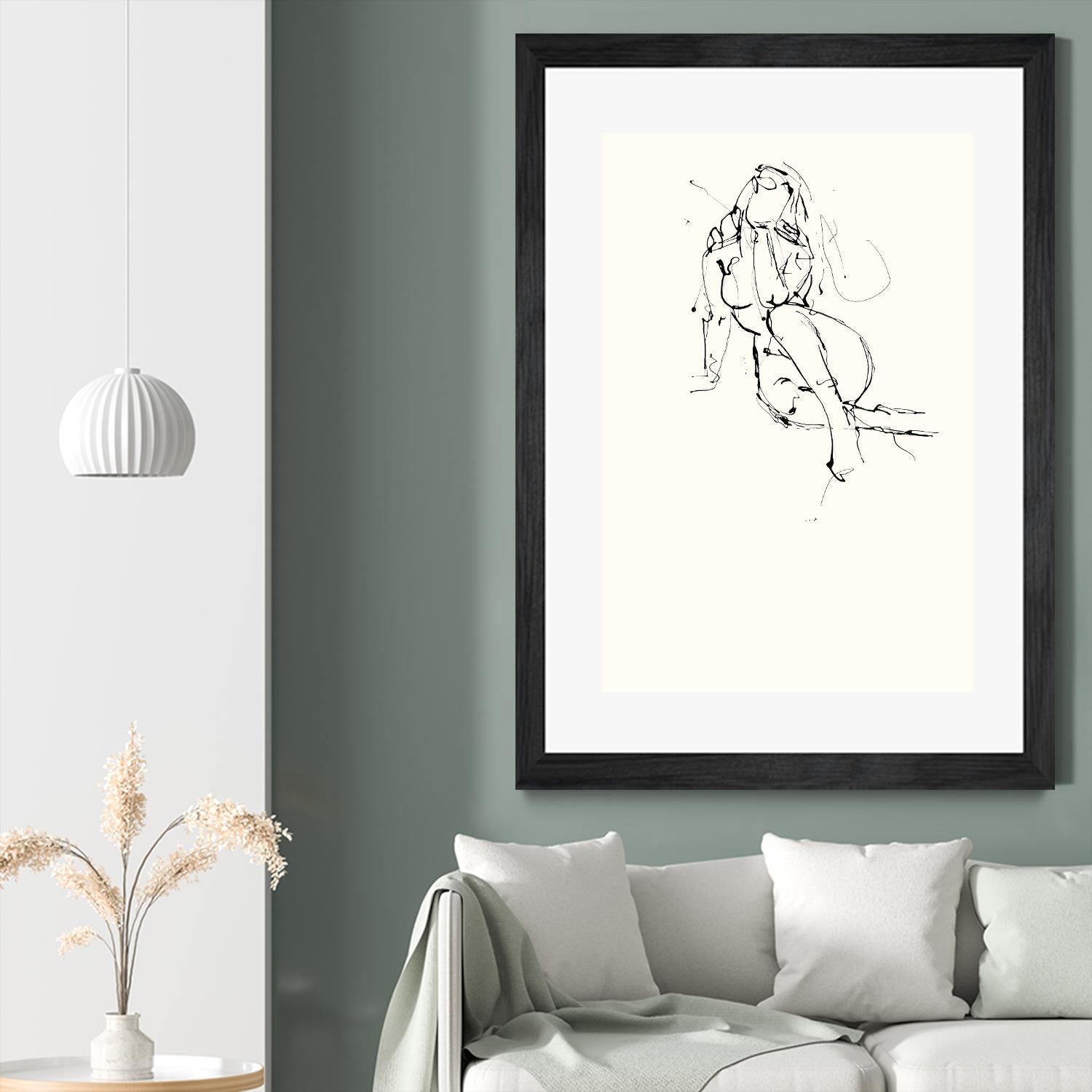 Contour Figure 9 by Stefano Altamura on GIANT ART - white black & white corps nu