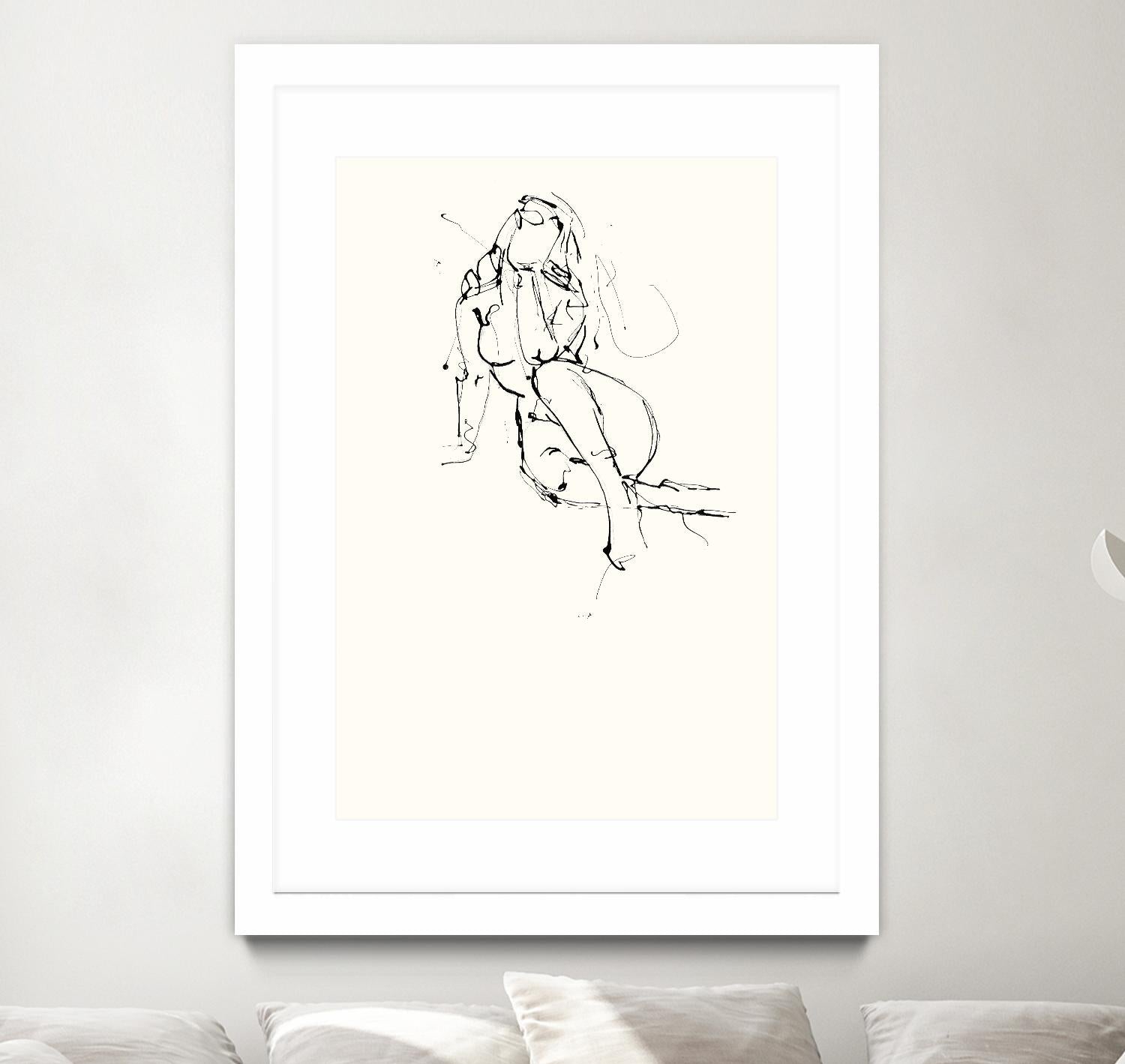 Contour Figure 9 by Stefano Altamura on GIANT ART - white black & white corps nu