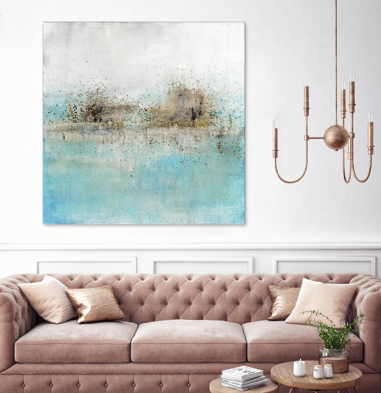 Granulated Aquamarine by Maeve Harris on GIANT ART - grey abstract