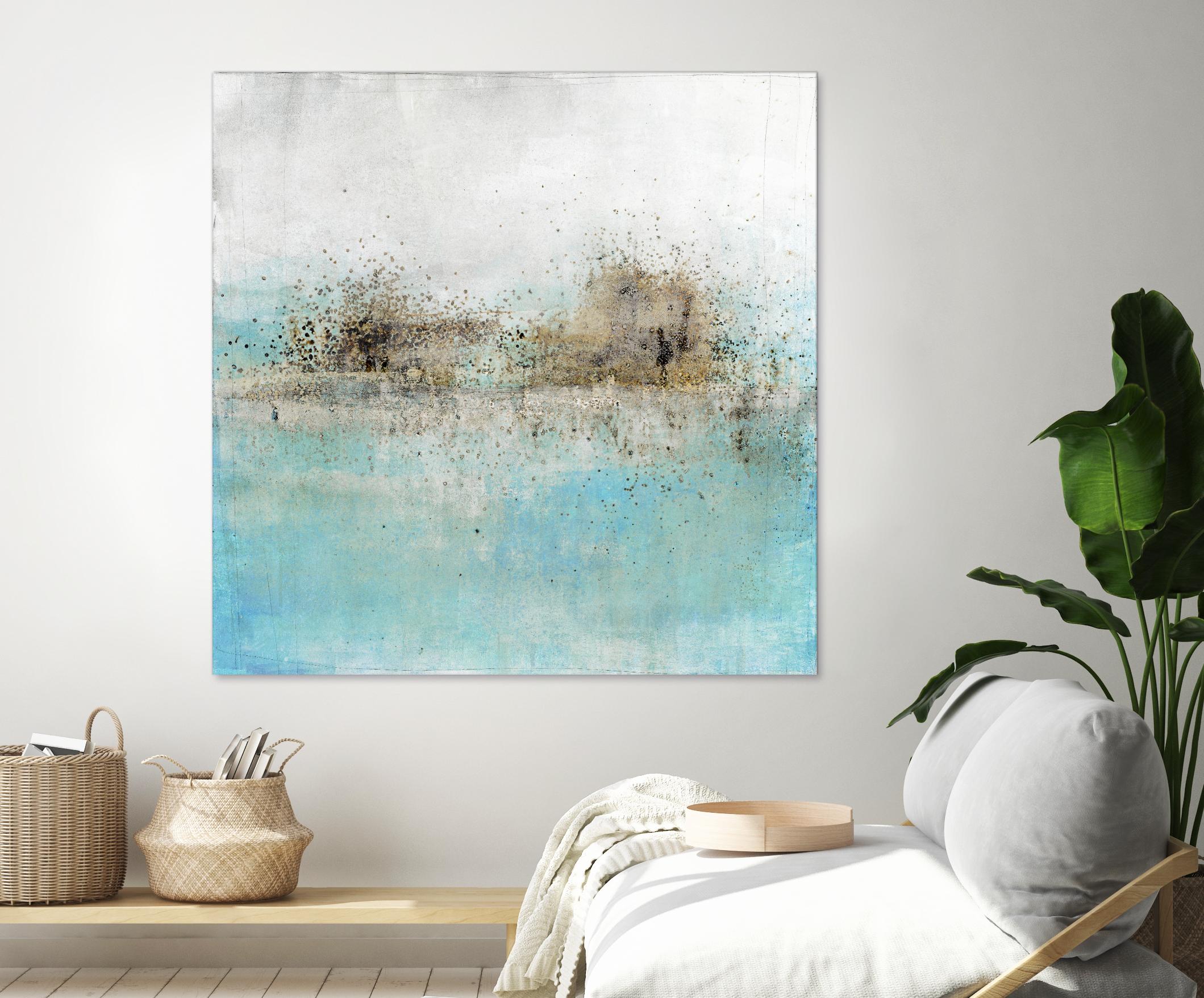 Granulated Aquamarine by Maeve Harris on GIANT ART - grey abstract