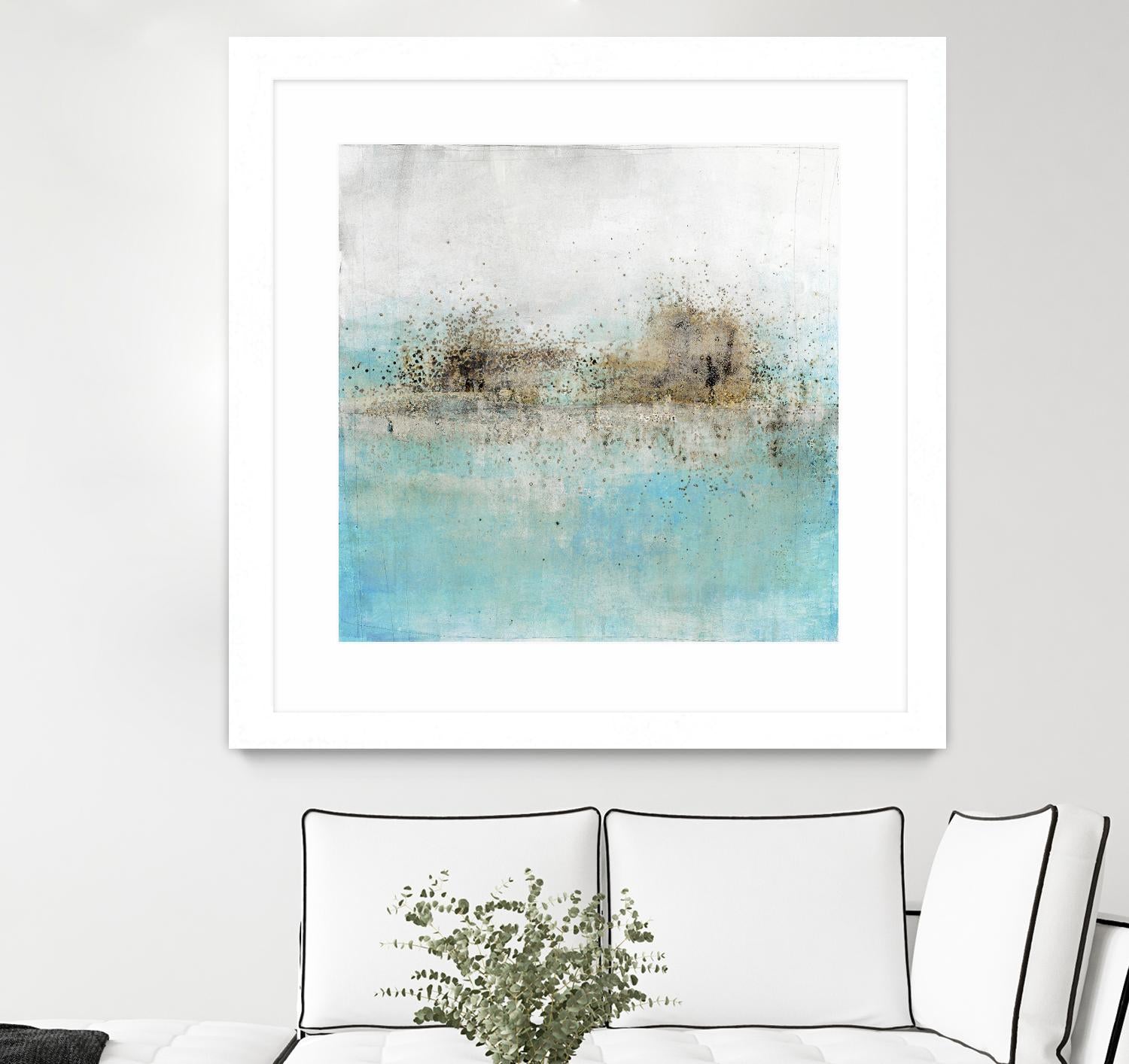 Granulated Aquamarine by Maeve Harris on GIANT ART - grey abstract