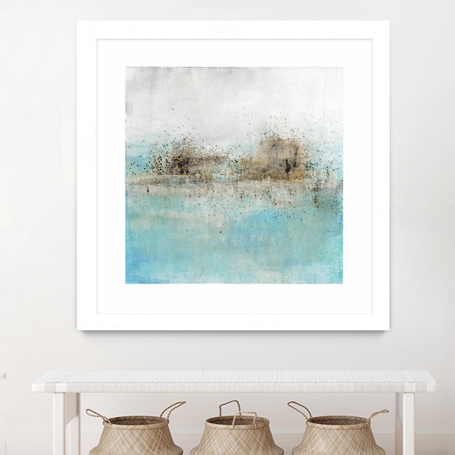 Granulated Aquamarine by Maeve Harris on GIANT ART - grey abstract