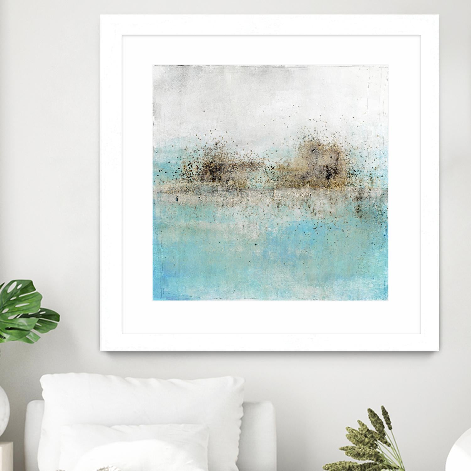 Granulated Aquamarine by Maeve Harris on GIANT ART - grey abstract