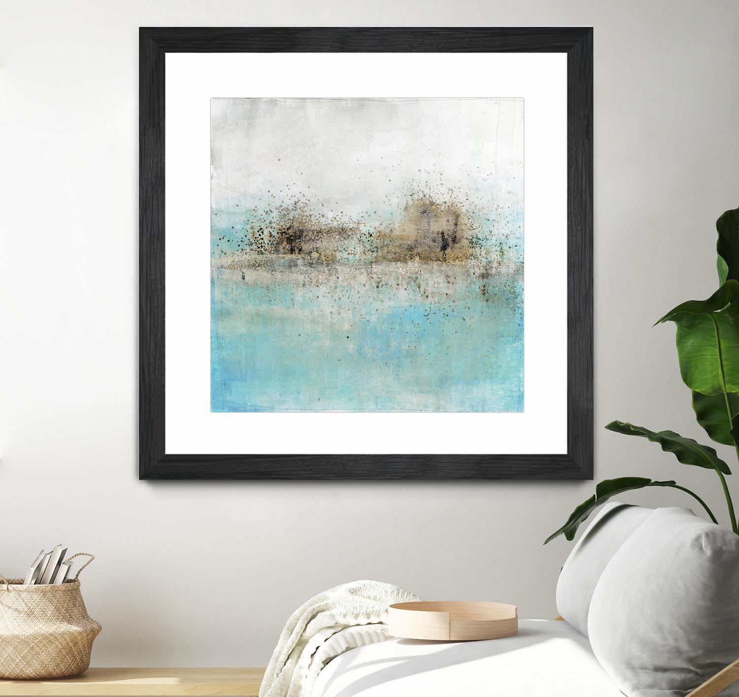 Granulated Aquamarine by Maeve Harris on GIANT ART - grey abstract