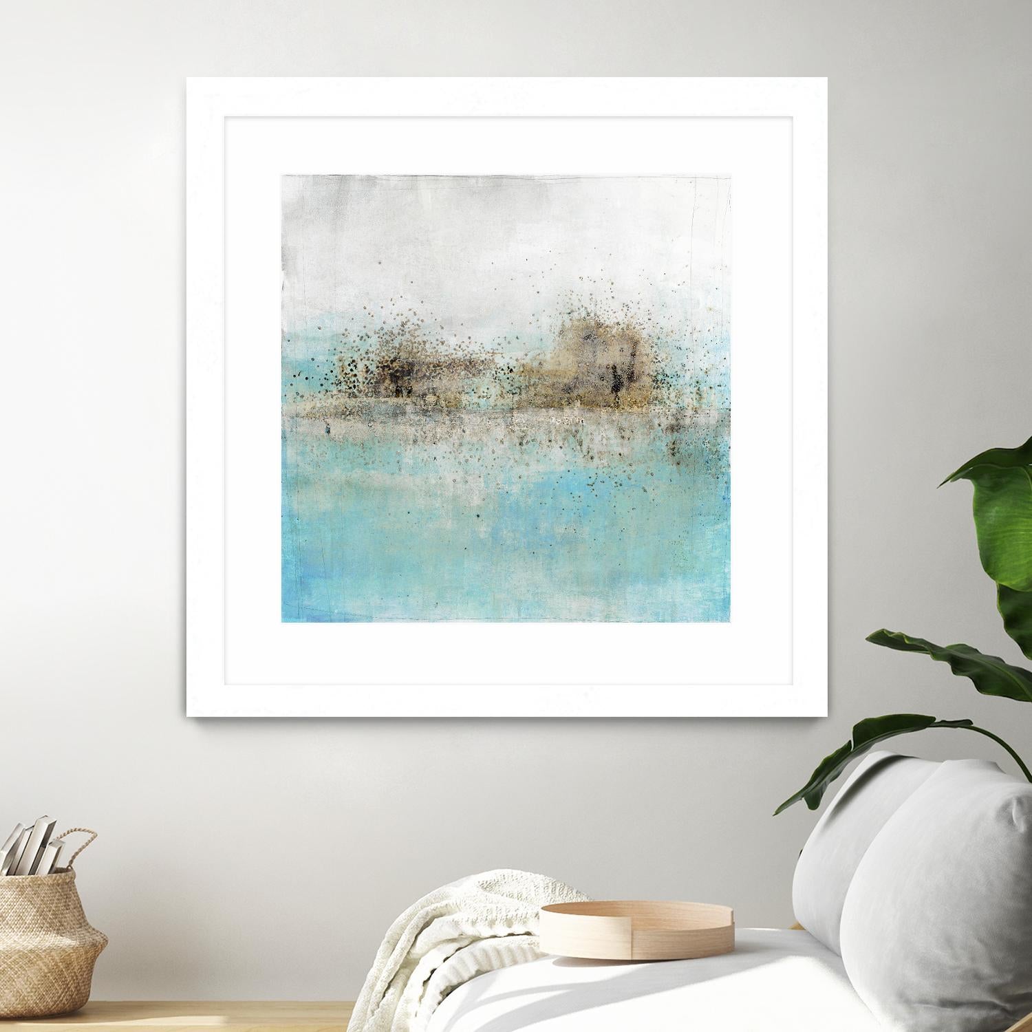 Granulated Aquamarine by Maeve Harris on GIANT ART - grey abstract