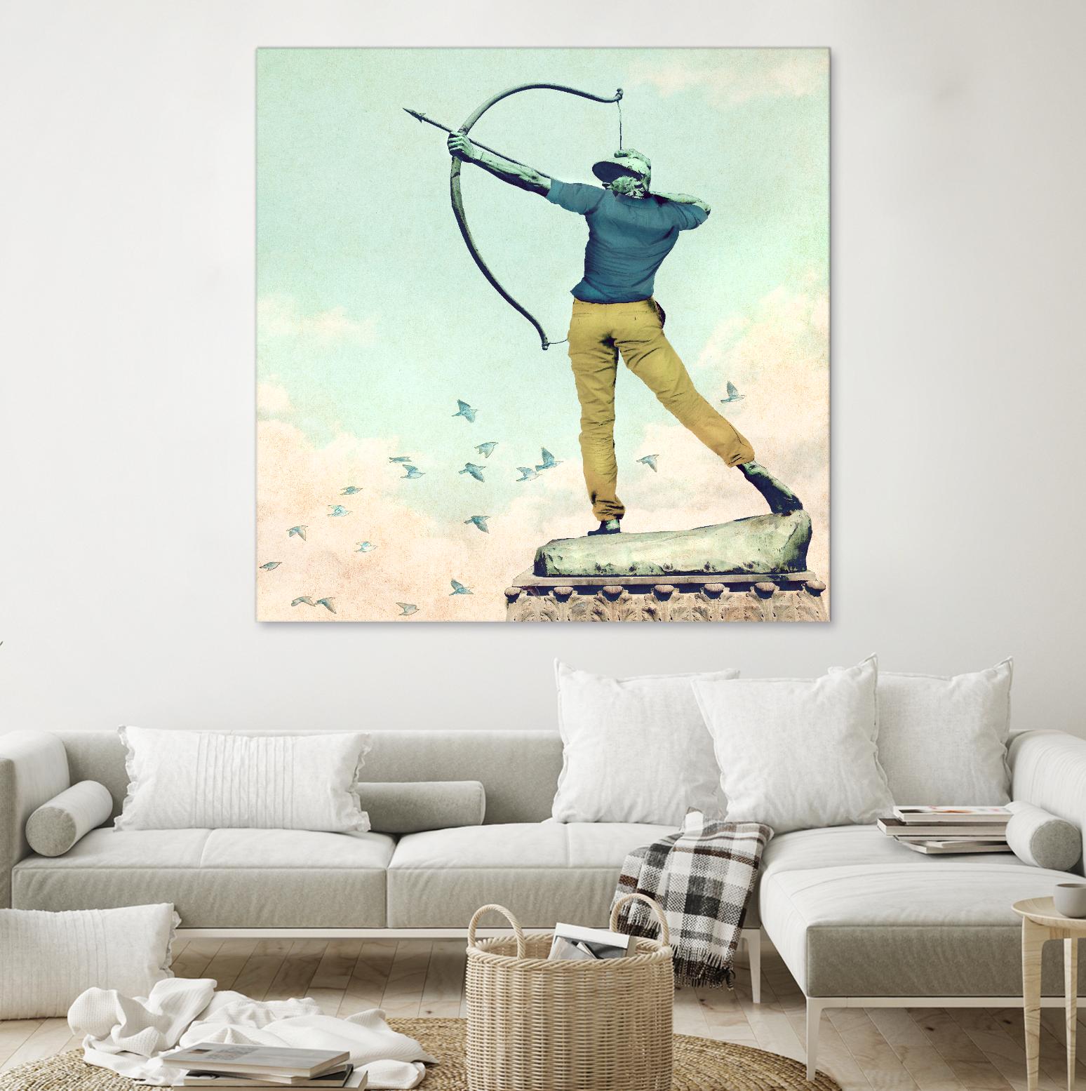 Hipster Archer by THE Studio on GIANT ART - beige contemporary