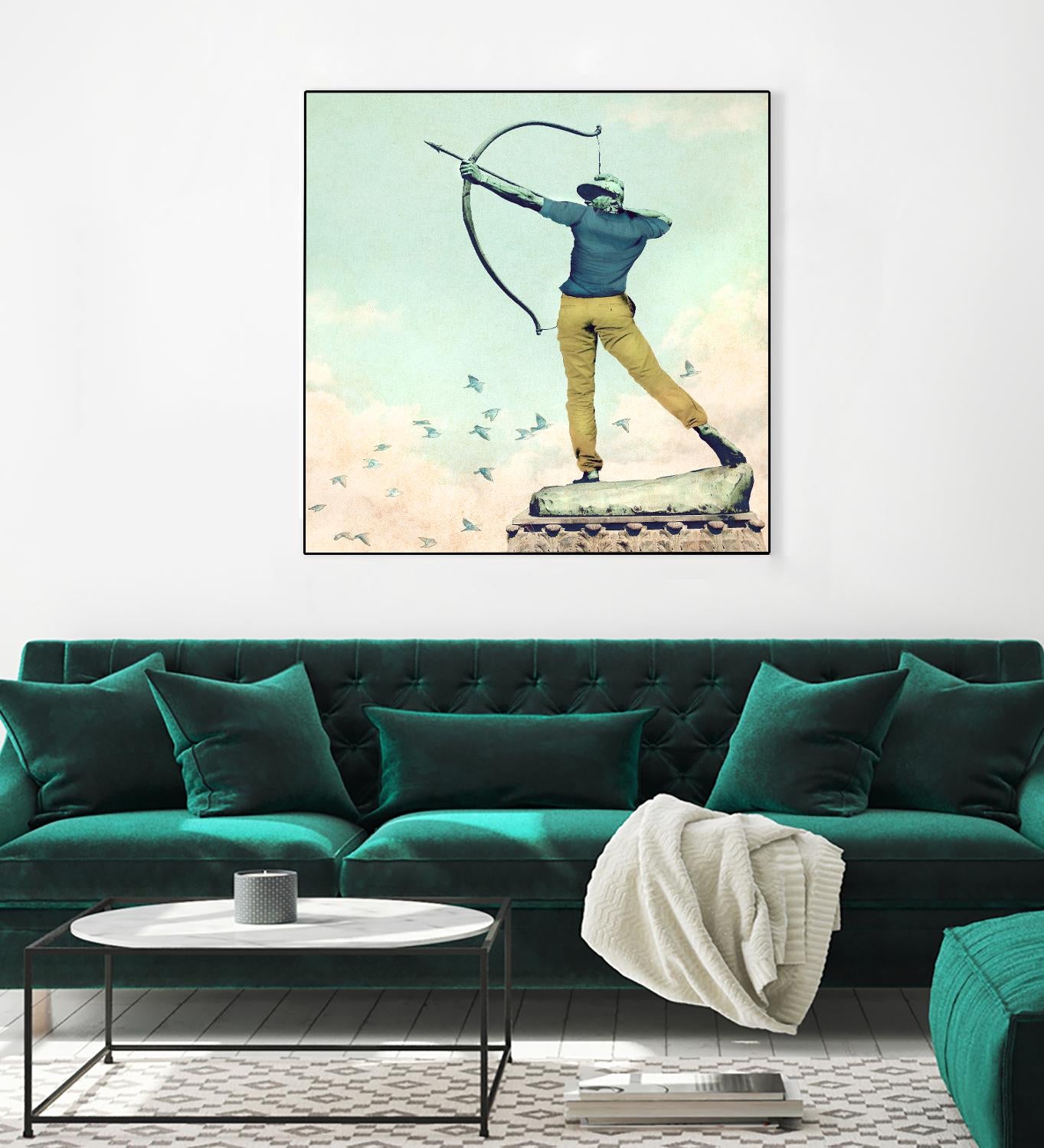 Hipster Archer by THE Studio on GIANT ART - beige contemporary