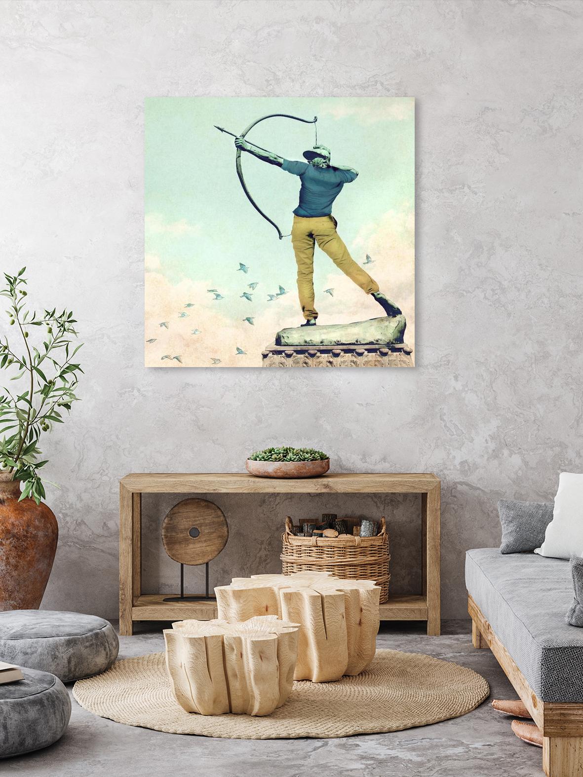 Hipster Archer by THE Studio on GIANT ART - beige figurative