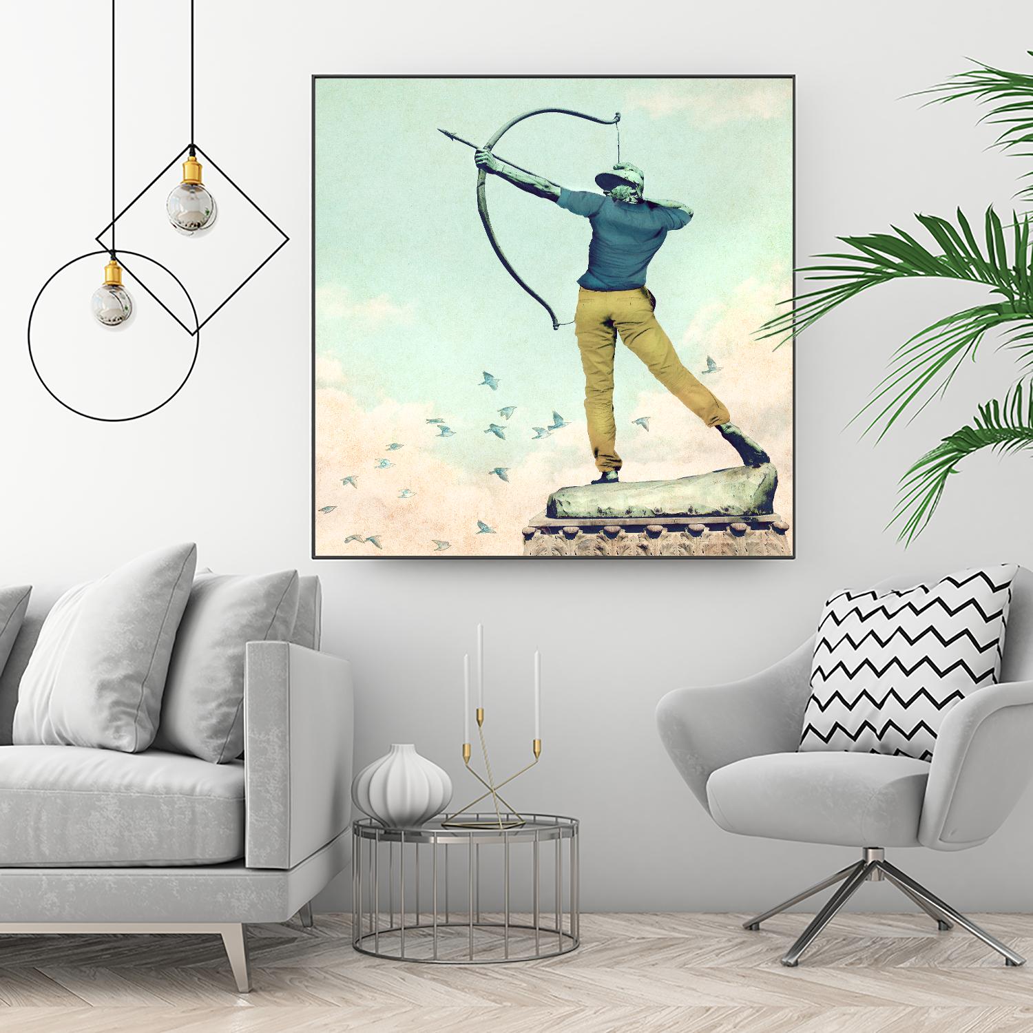 Hipster Archer by THE Studio on GIANT ART - beige contemporary