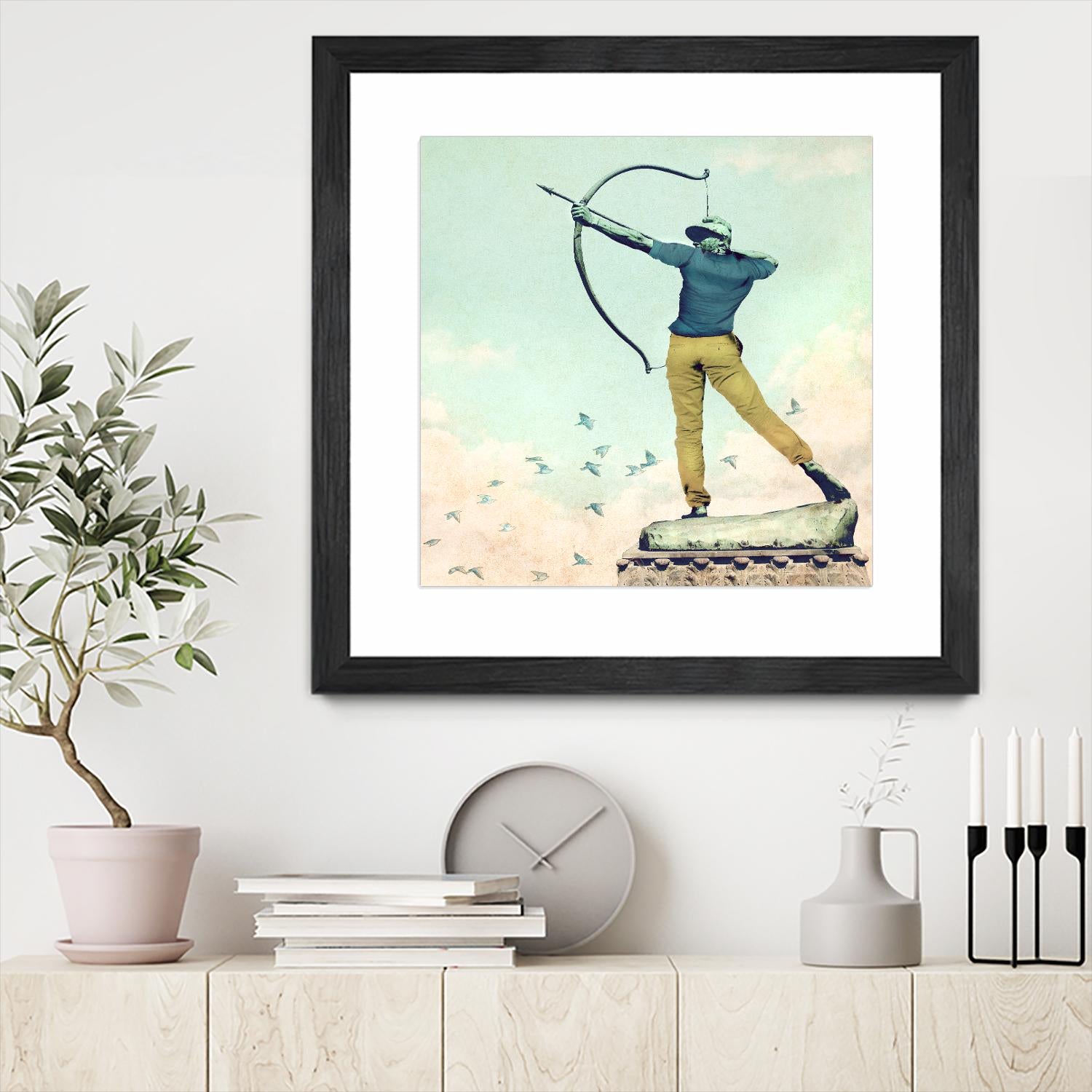 Hipster Archer by THE Studio on GIANT ART - beige contemporary