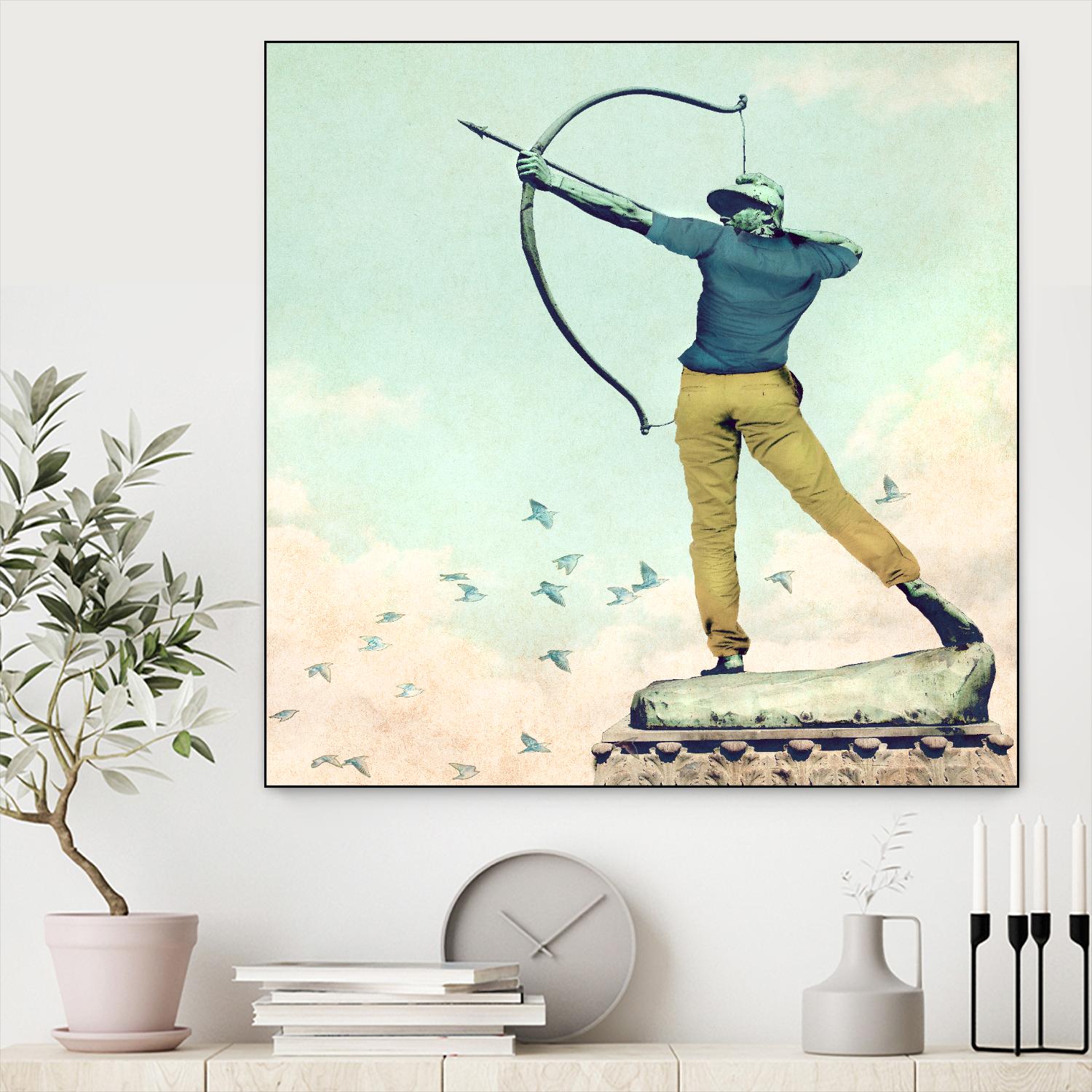 Hipster Archer by THE Studio on GIANT ART - beige contemporary