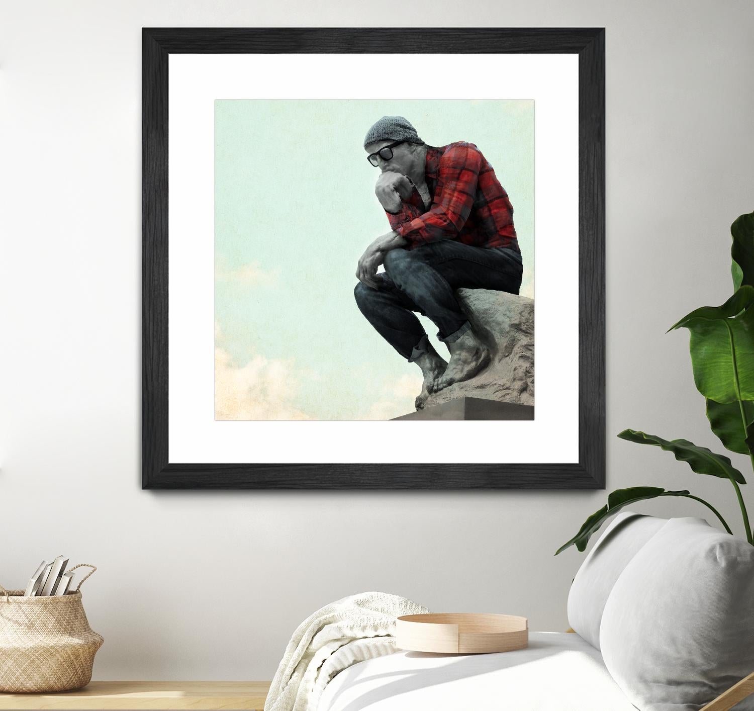 Hipster Thinker by THE Studio on GIANT ART - green contemporary