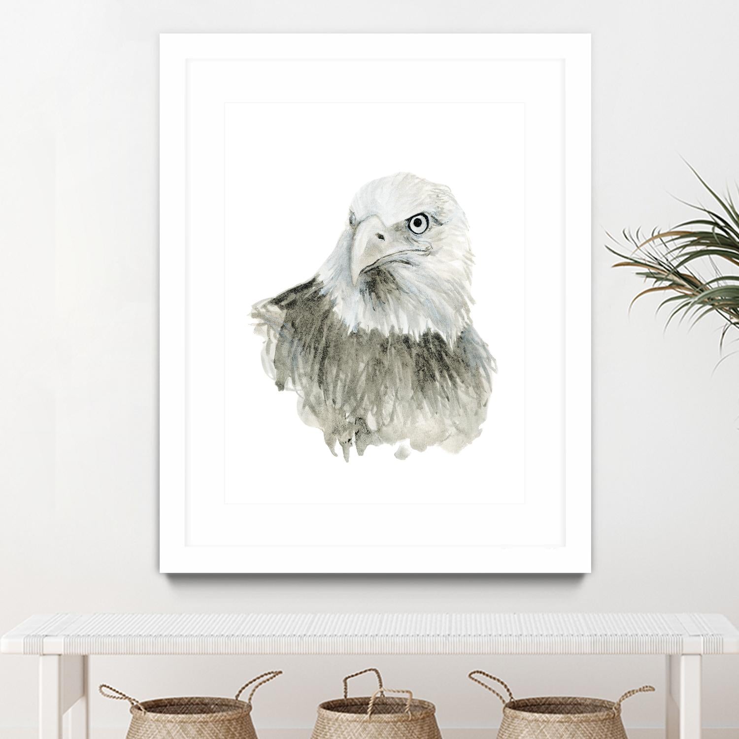 Eagle Bust by Brenna Harvey on GIANT ART - white vintage aigle