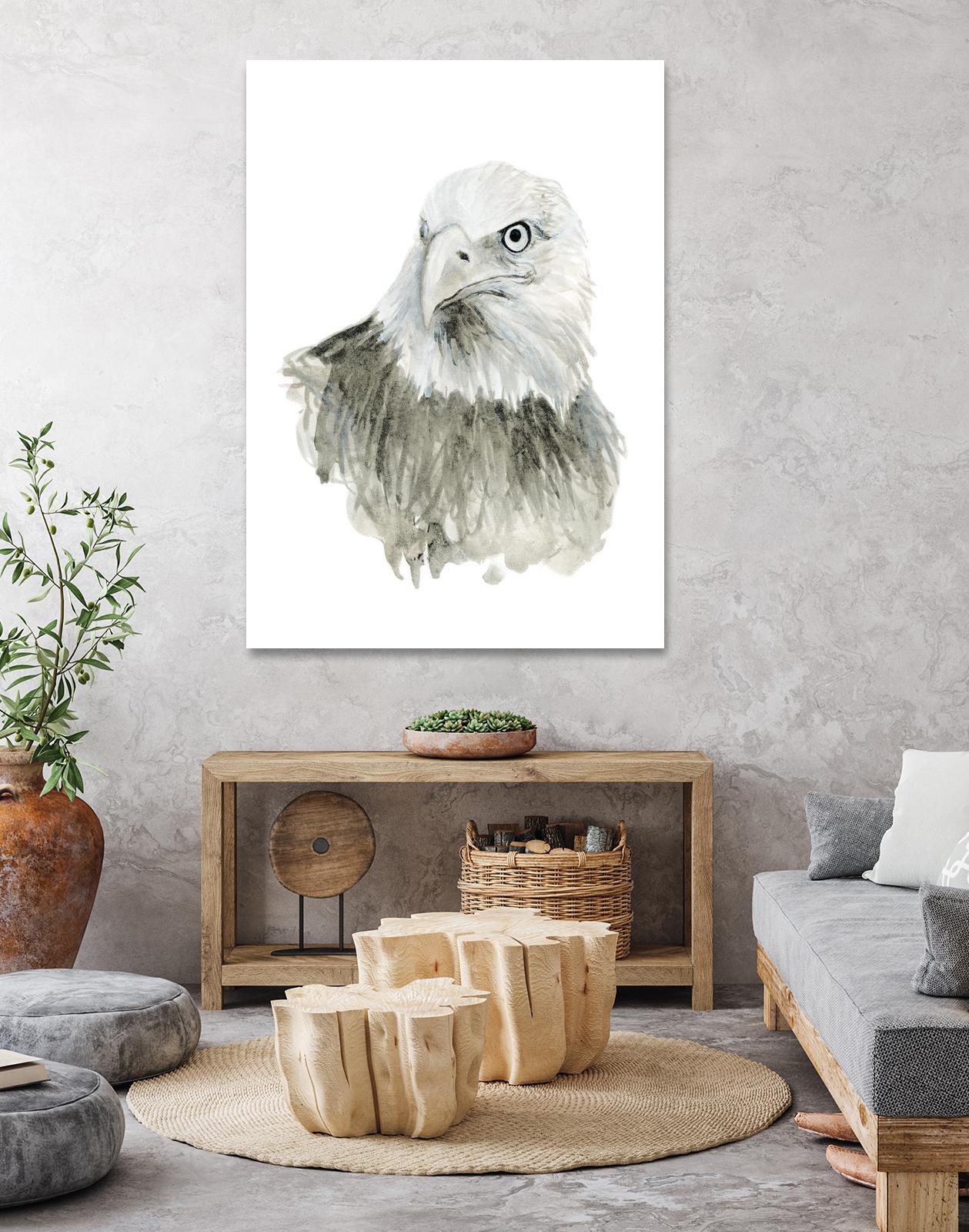 Eagle Bust by Brenna Harvey on GIANT ART - white vintage aigle