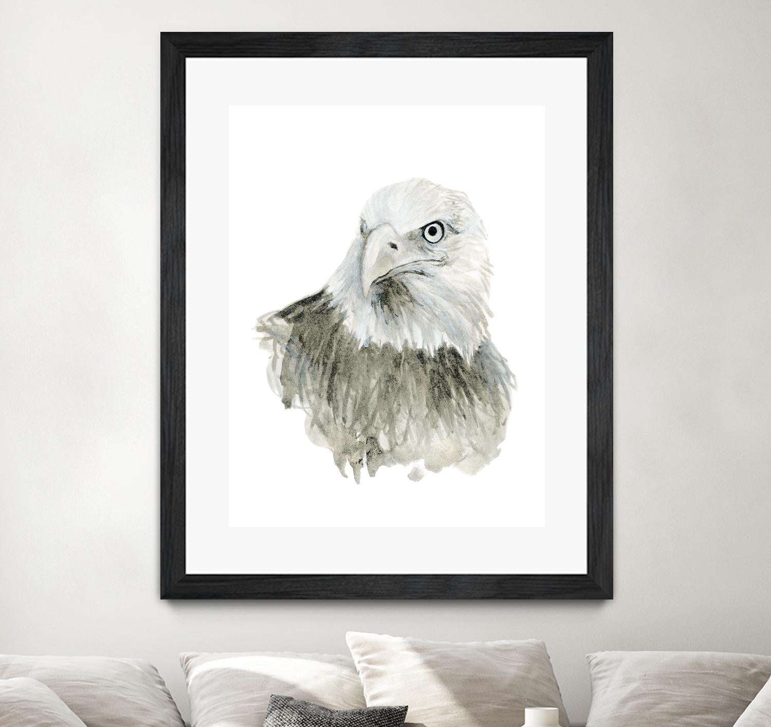 Eagle Bust by Brenna Harvey on GIANT ART - white vintage aigle