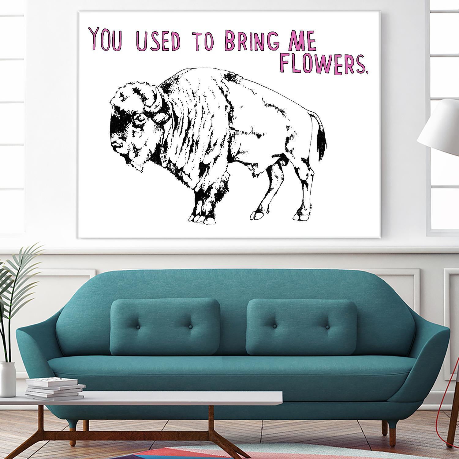 Bison by Natasha Marie on GIANT ART - pink contemporary
