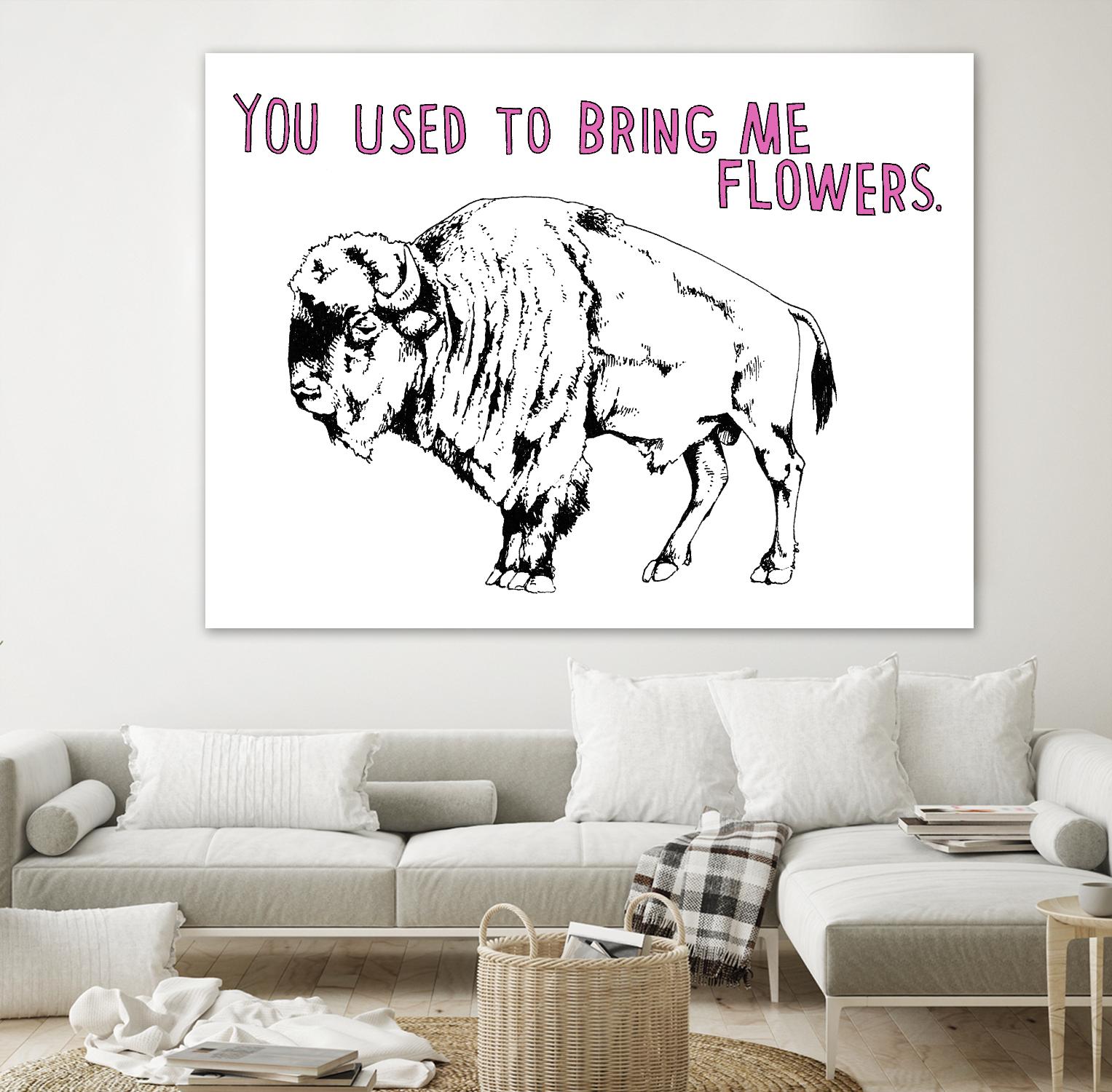 Bison by Natasha Marie on GIANT ART - pink contemporary