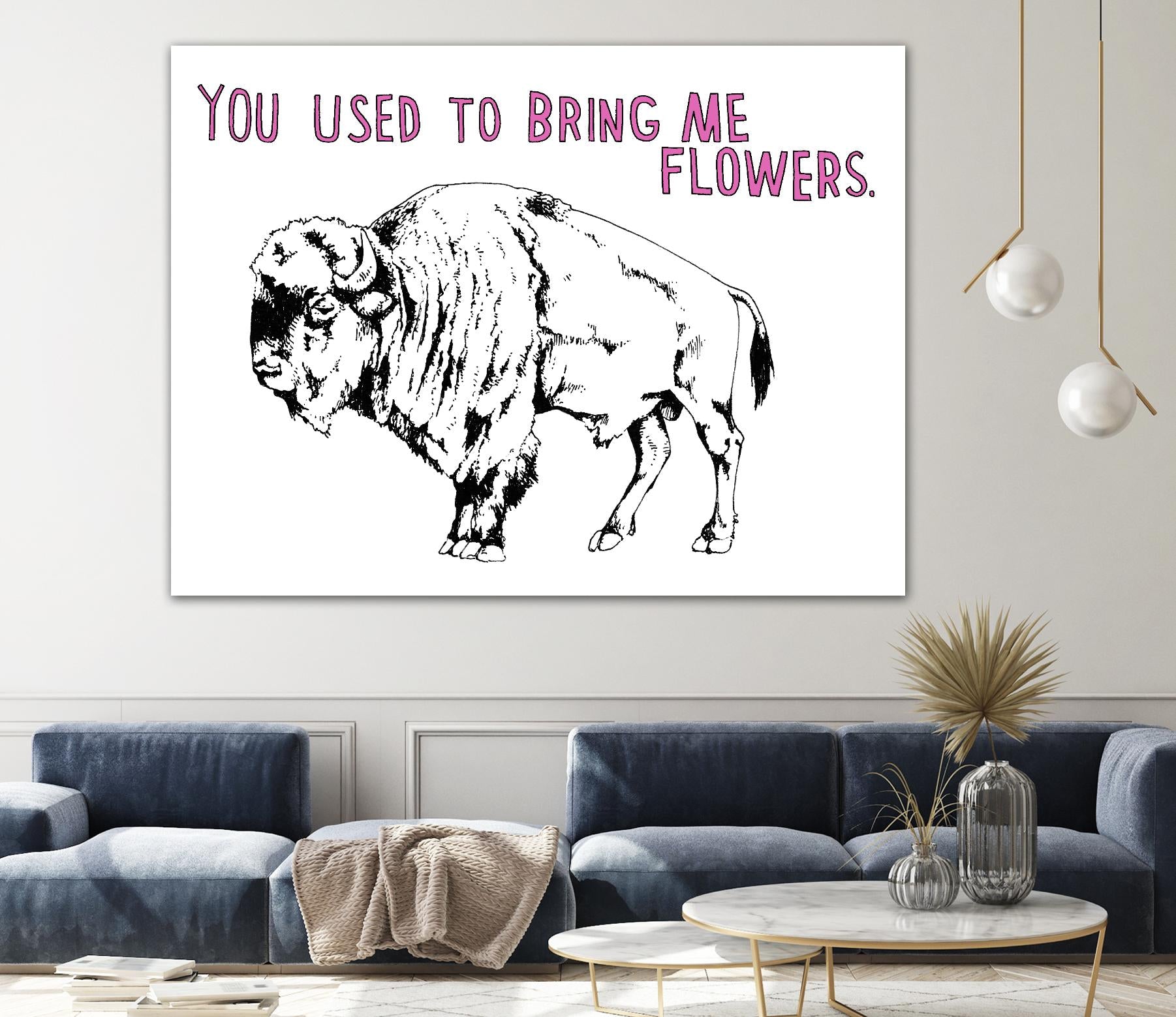 Bison by Natasha Marie on GIANT ART - pink contemporary
