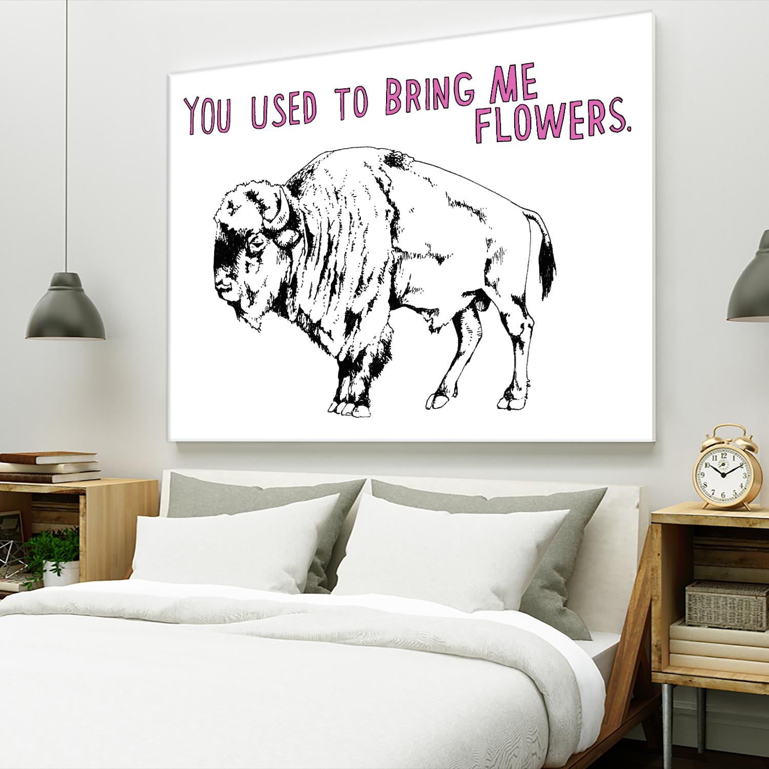 Bison by Natasha Marie on GIANT ART - pink contemporary