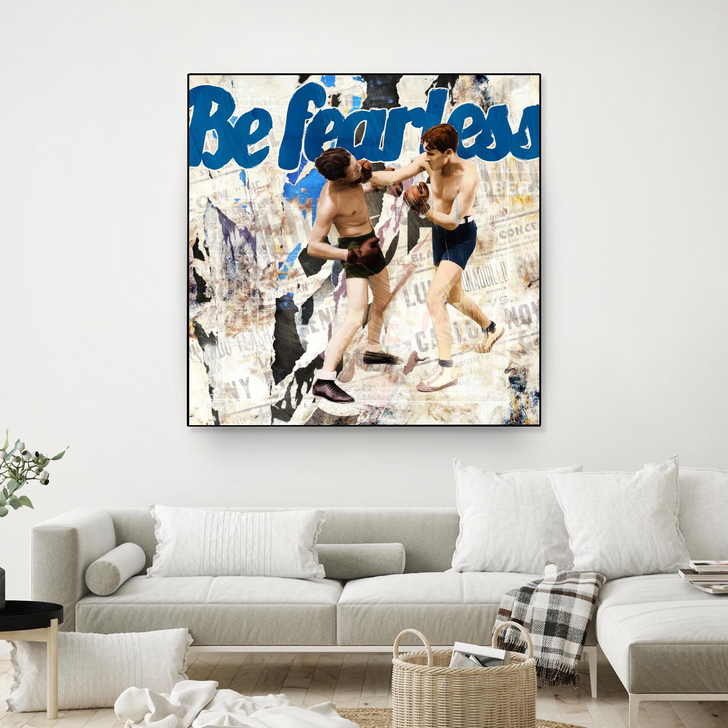 Be Fearless by THE Studio on GIANT ART - blue vintage