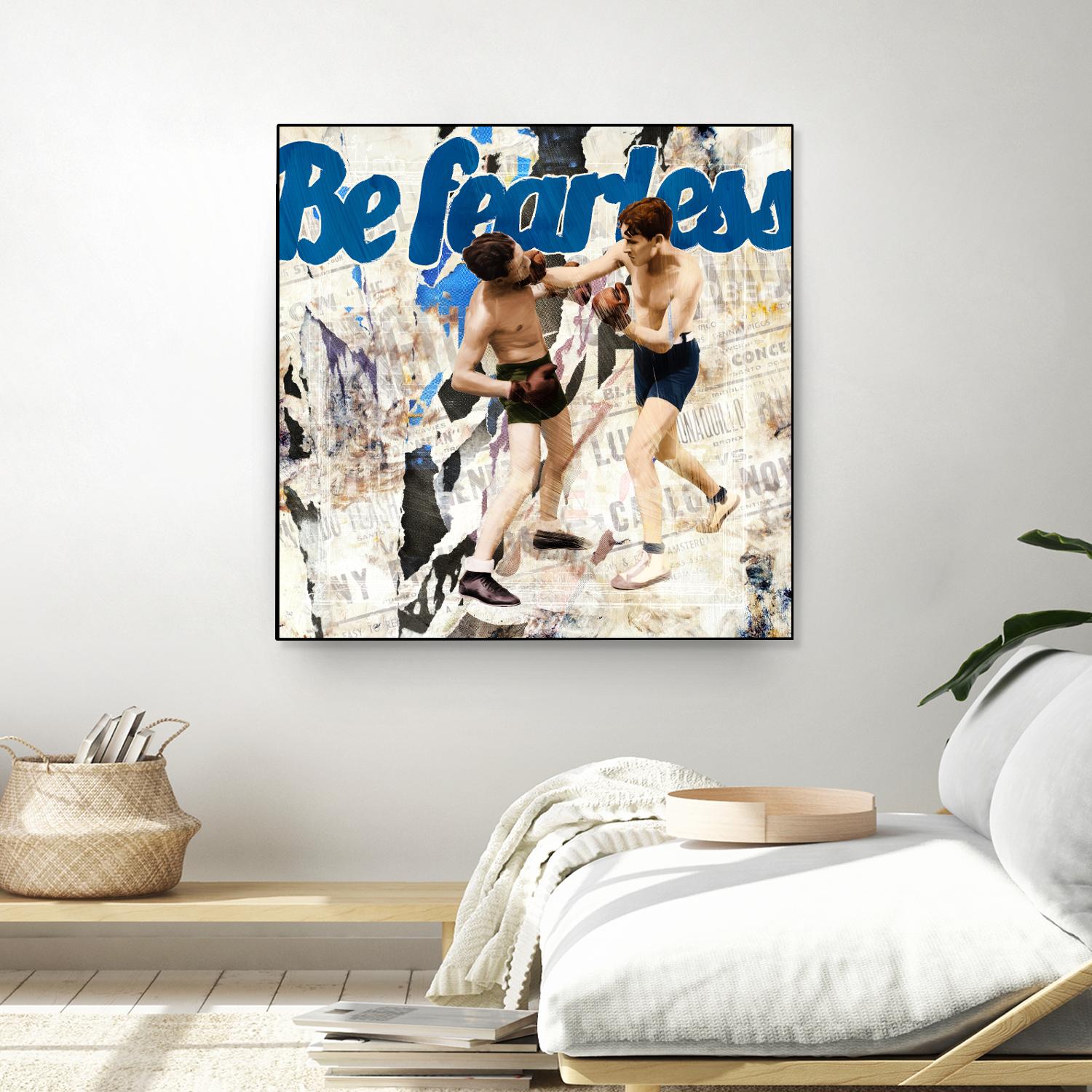 Be Fearless by THE Studio on GIANT ART - blue vintage
