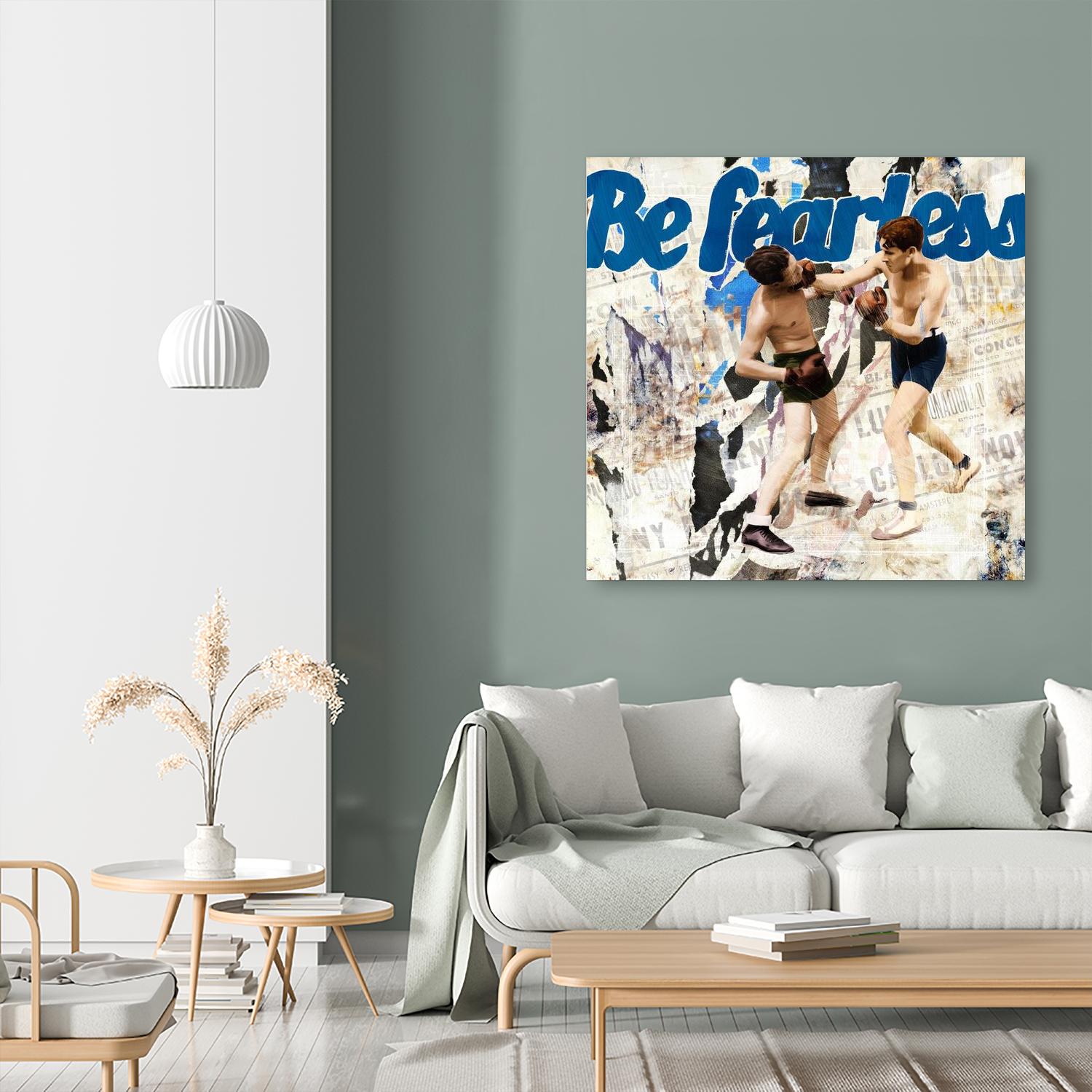 Be Fearless by THE Studio on GIANT ART - blue typography