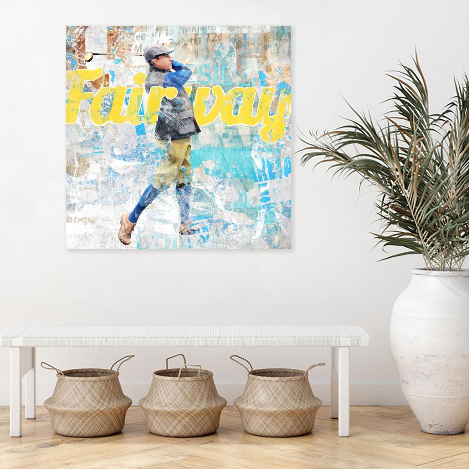 Fairway by THE Studio on GIANT ART - beige typography golf