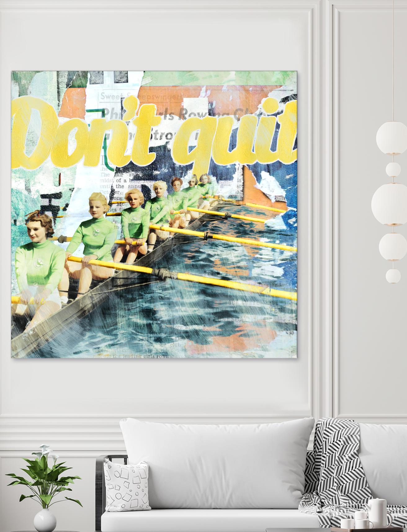 Don't Quit by THE Studio on GIANT ART - green vintage