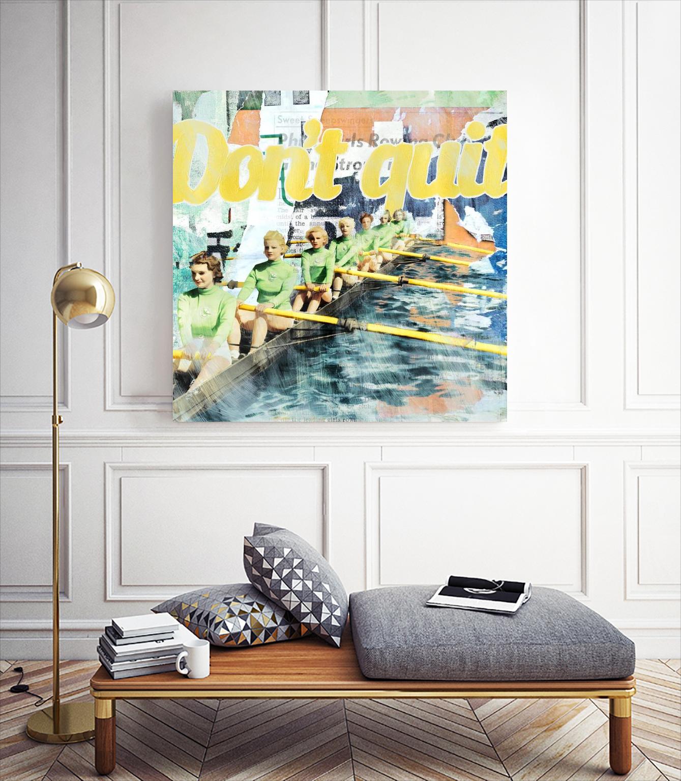 Don't Quit by THE Studio on GIANT ART - green typography