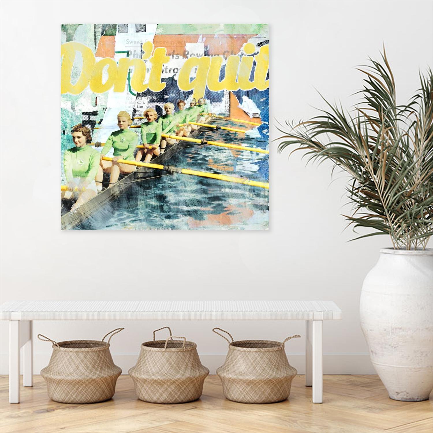 Don't Quit by THE Studio on GIANT ART - green typography