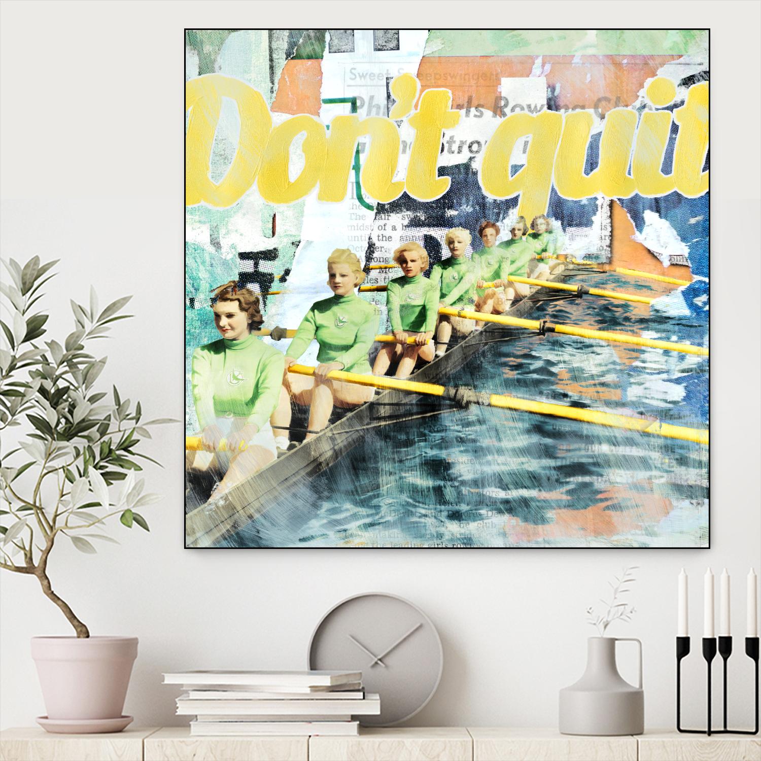Don't Quit by THE Studio on GIANT ART - green vintage