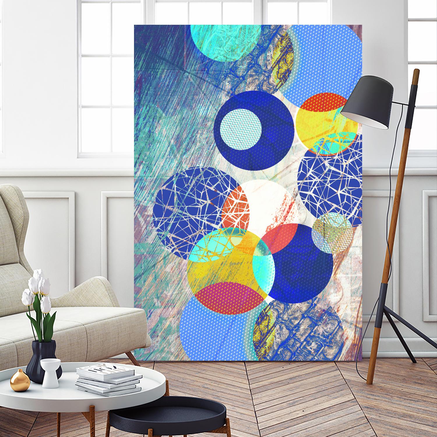 Patterned Circles 1 by THE Studio on GIANT ART - red abstract