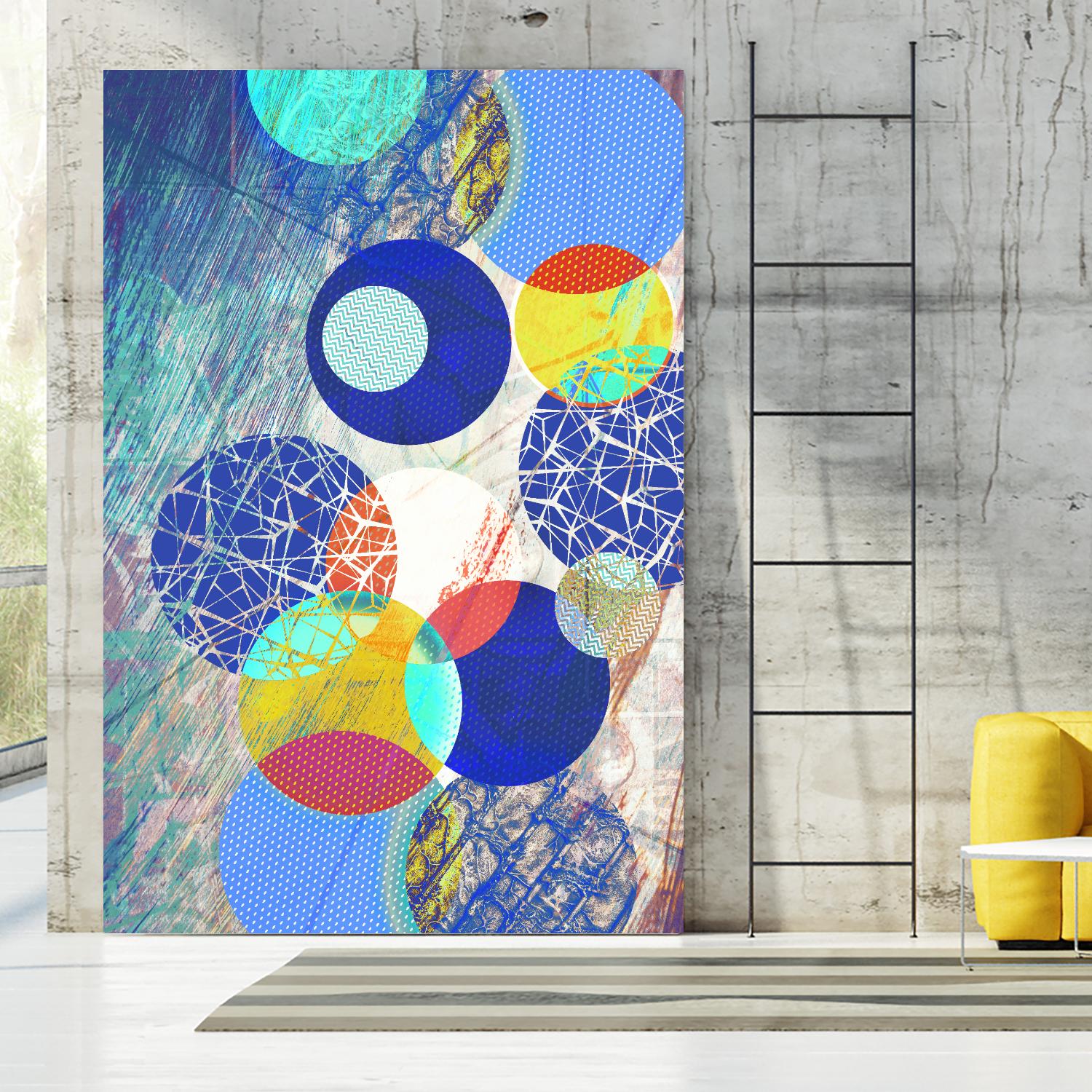 Patterned Circles 1 by THE Studio on GIANT ART - red abstract