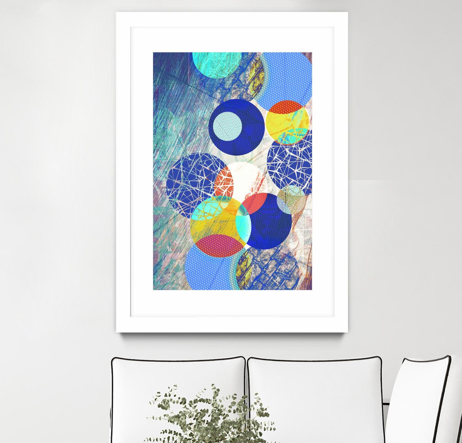 Patterned Circles 1 by THE Studio on GIANT ART - red abstract