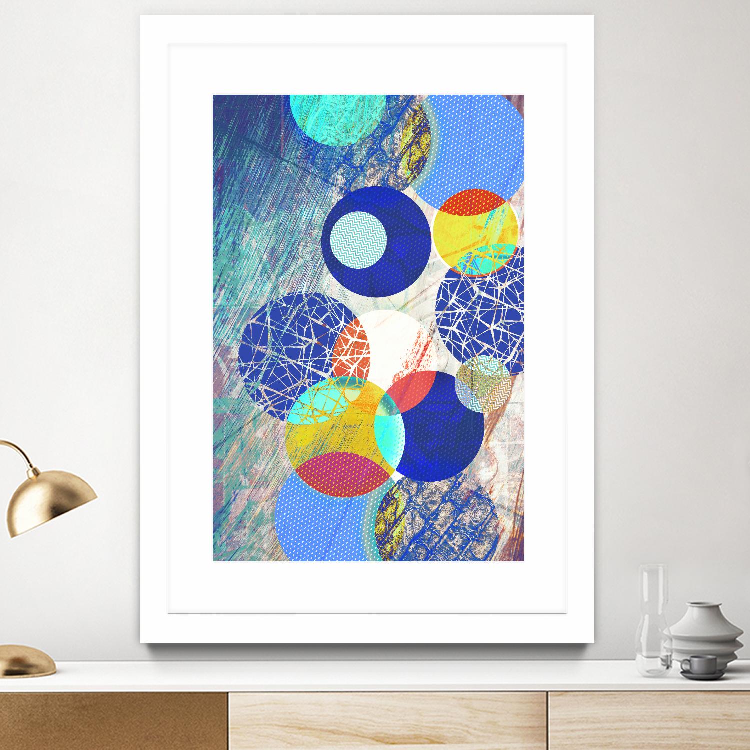 Patterned Circles 1 by THE Studio on GIANT ART - red abstract