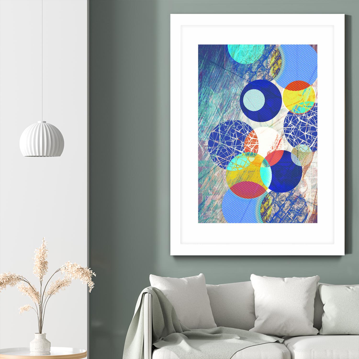 Patterned Circles 1 by THE Studio on GIANT ART - red abstract