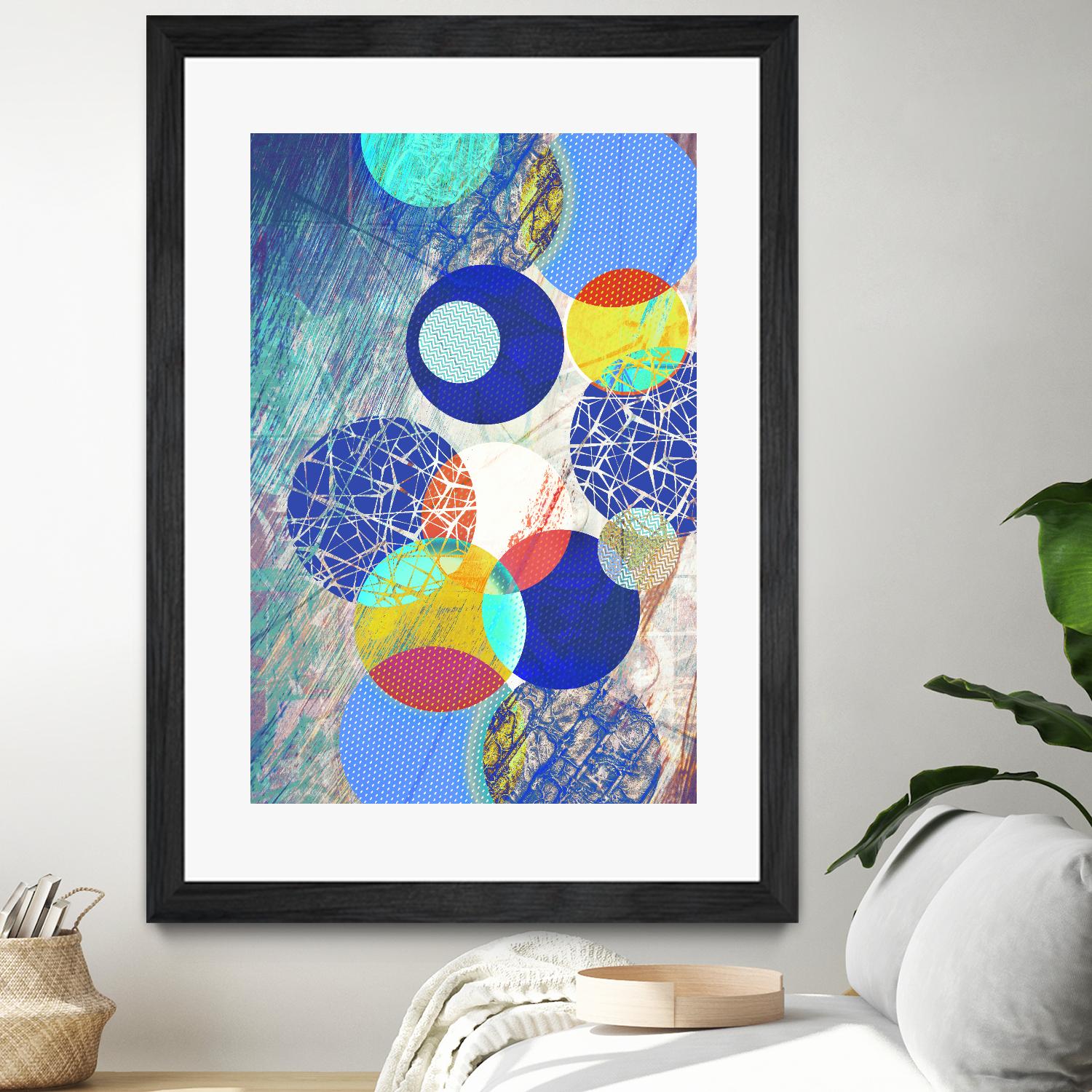 Patterned Circles 1 by THE Studio on GIANT ART - red abstract