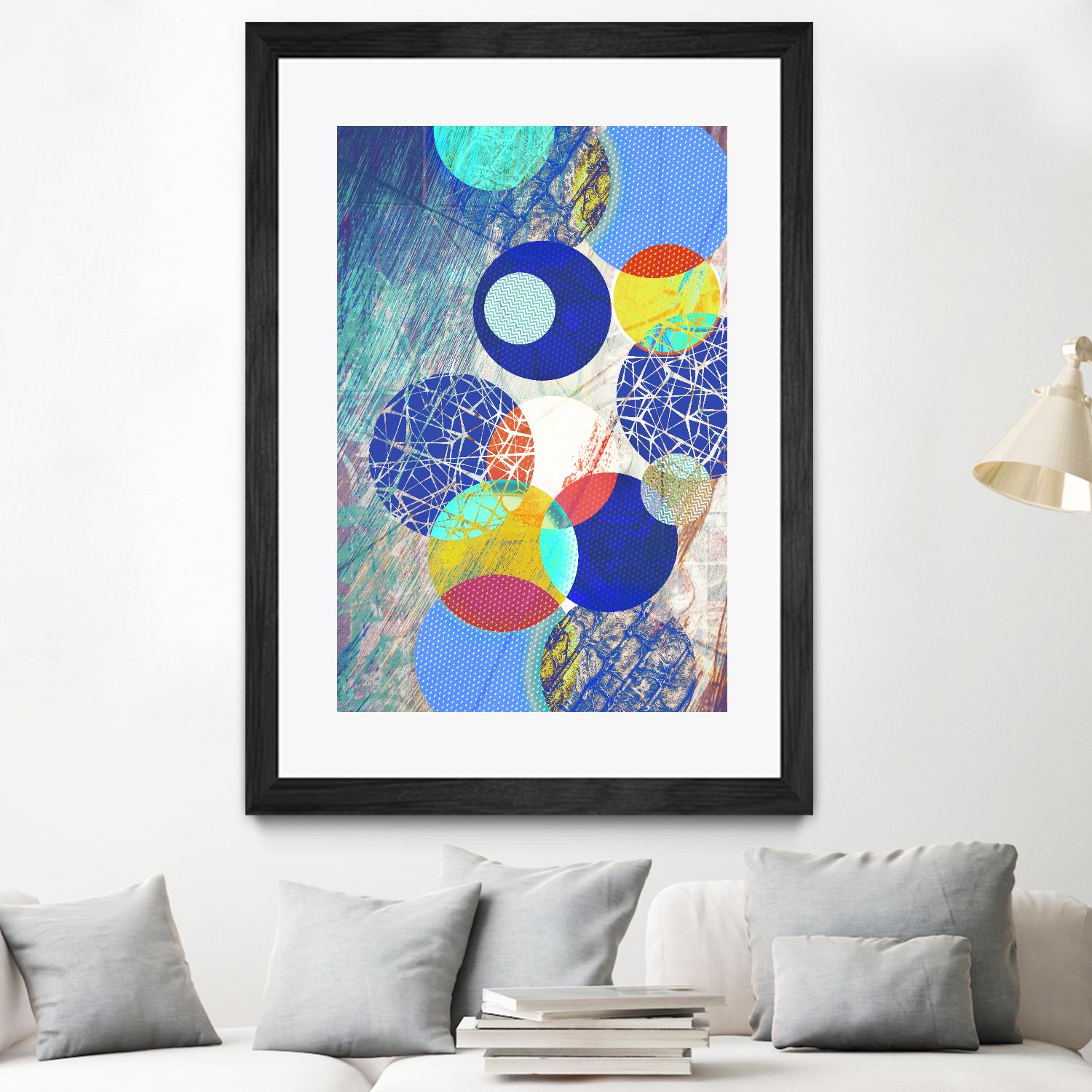 Patterned Circles 1 by THE Studio on GIANT ART - red abstract