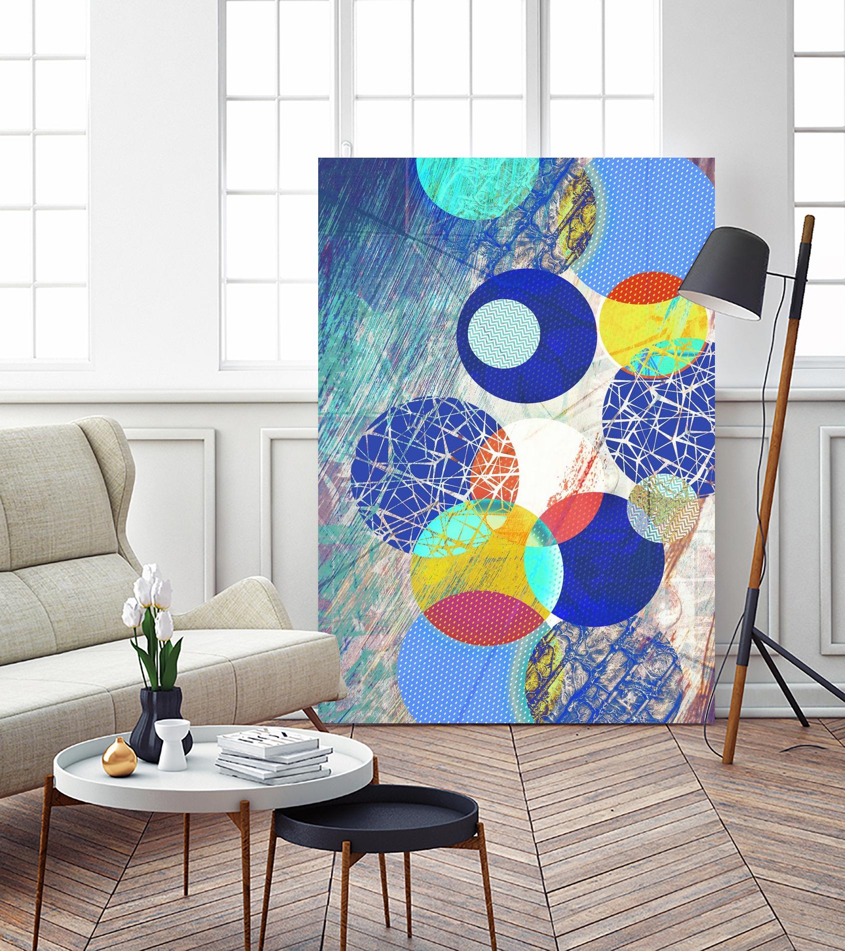 Patterned Circles 1 by THE Studio on GIANT ART - red abstract