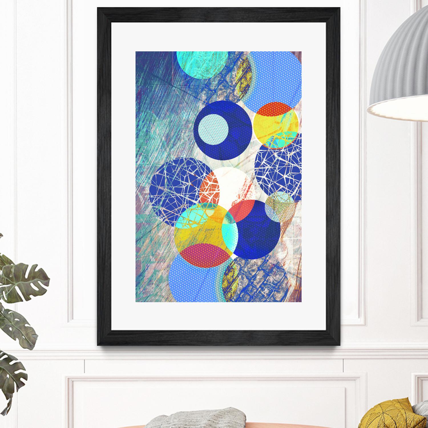 Patterned Circles 1 by THE Studio on GIANT ART - red abstract