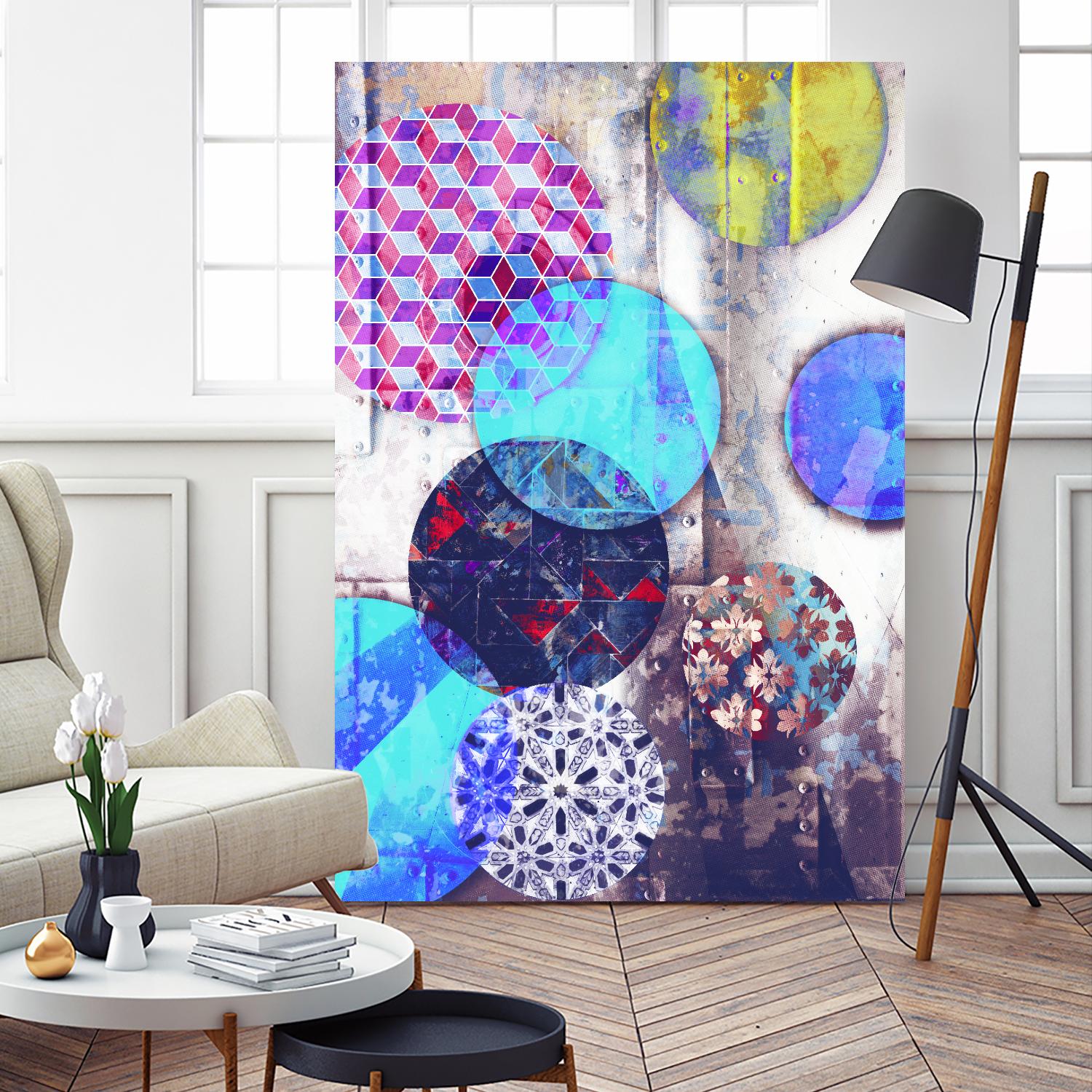 Patterned Circles 2 by THE Studio on GIANT ART - brown abstract