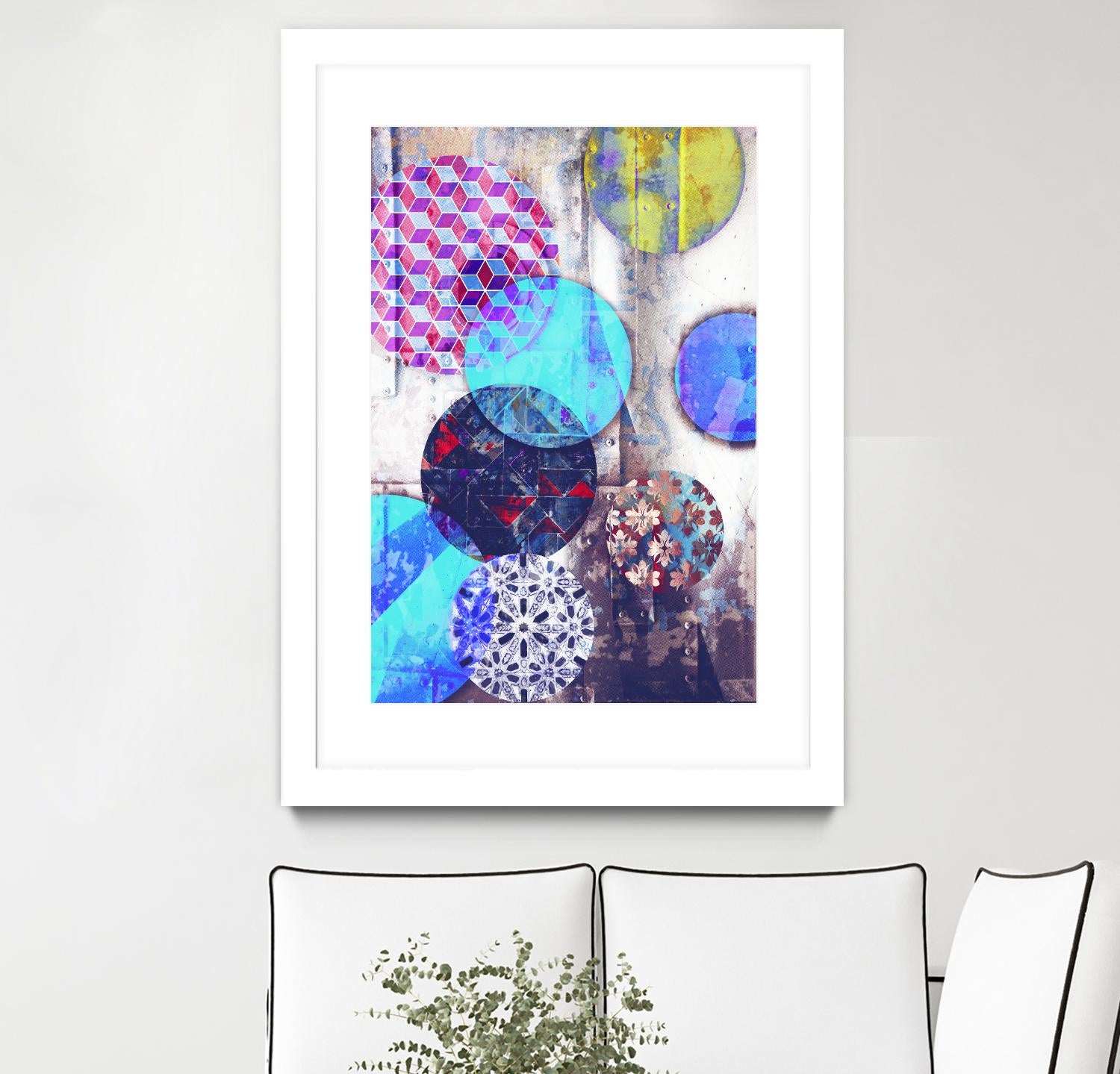 Patterned Circles 2 by THE Studio on GIANT ART - brown abstract