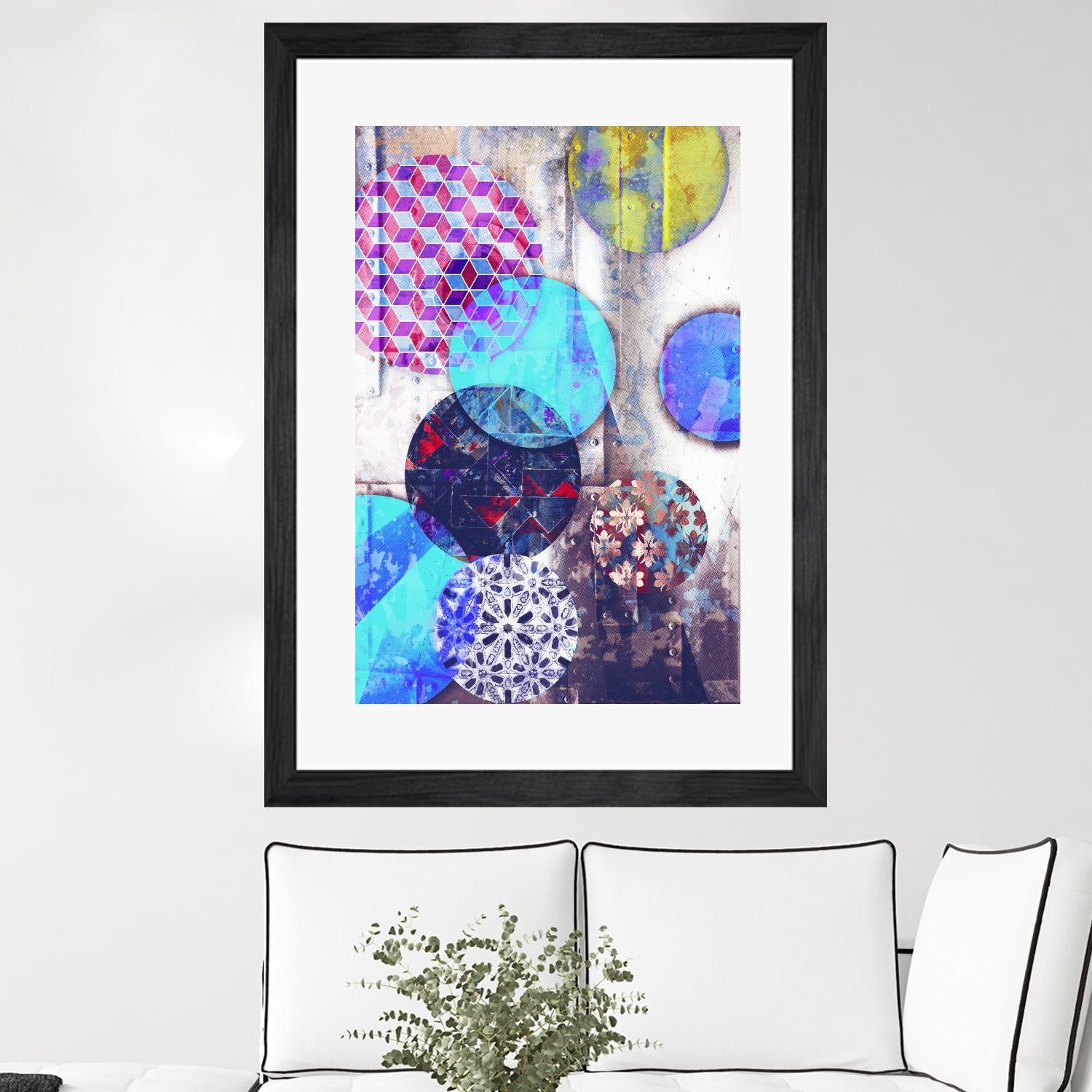 Patterned Circles 2 by THE Studio on GIANT ART - brown abstract