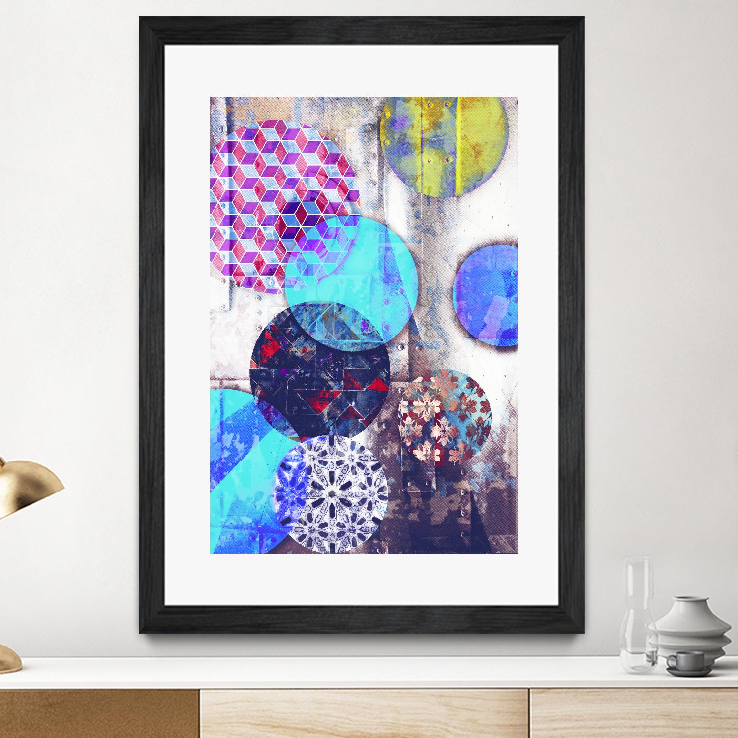 Patterned Circles 2 by THE Studio on GIANT ART - brown abstract