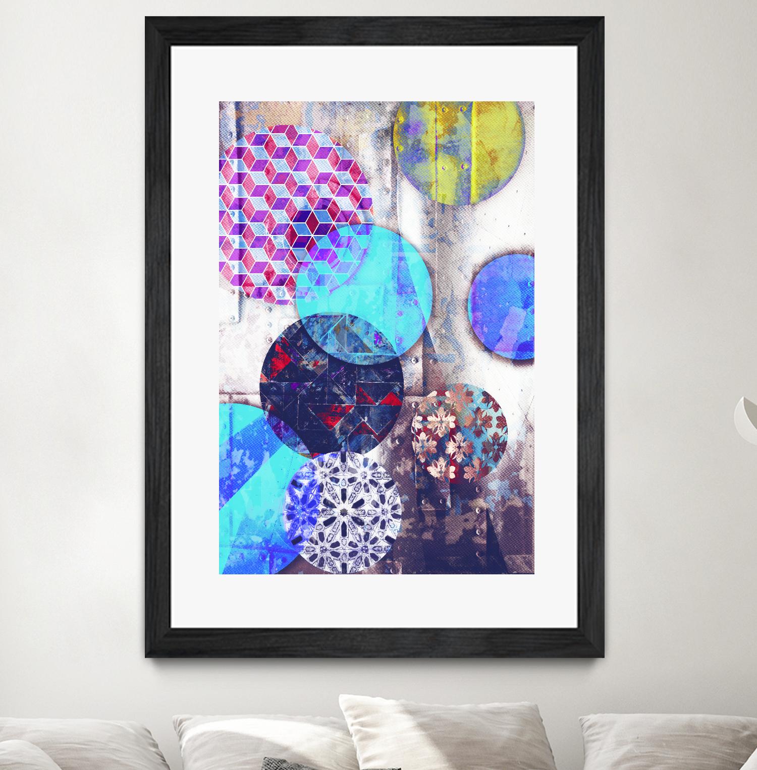 Patterned Circles 2 by THE Studio on GIANT ART - brown abstract